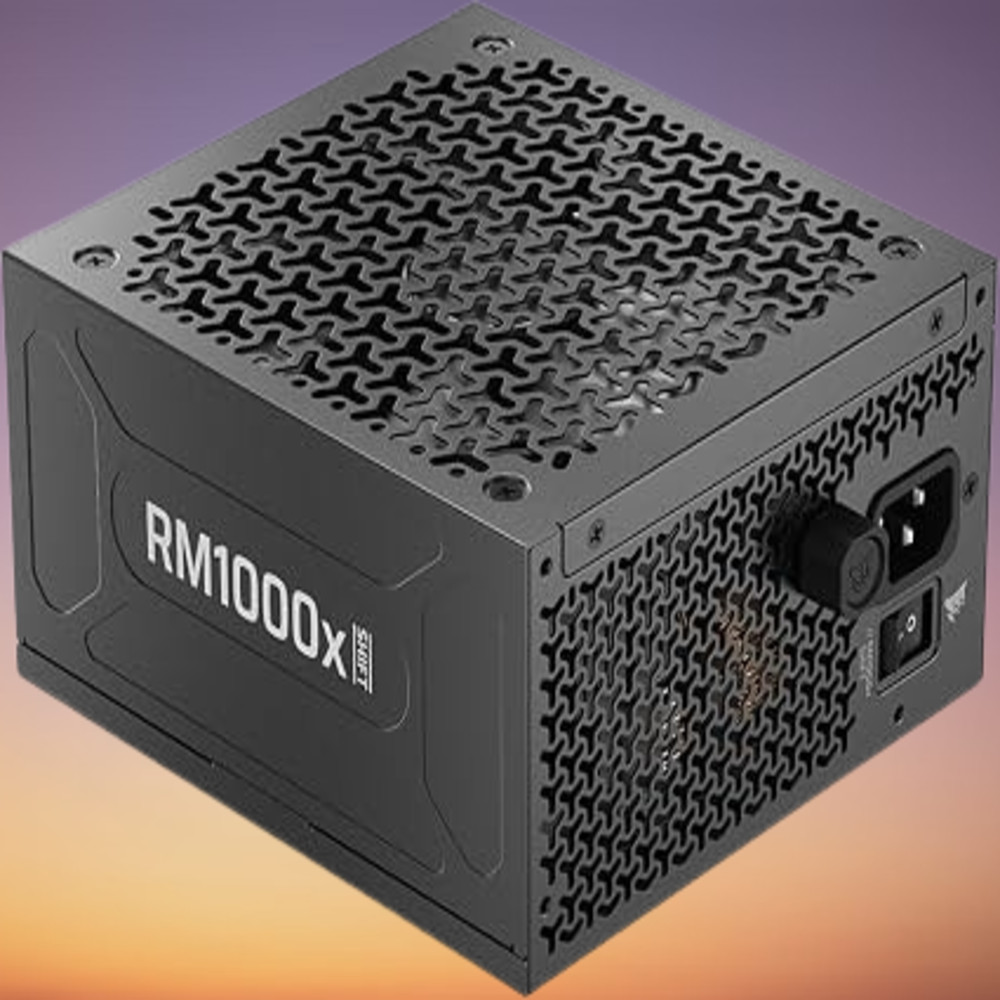 CORSAIR RM1000x Shift ATX 3.1 PCIe 5.1 Ready 1000W Power Supply, Monitor, Black