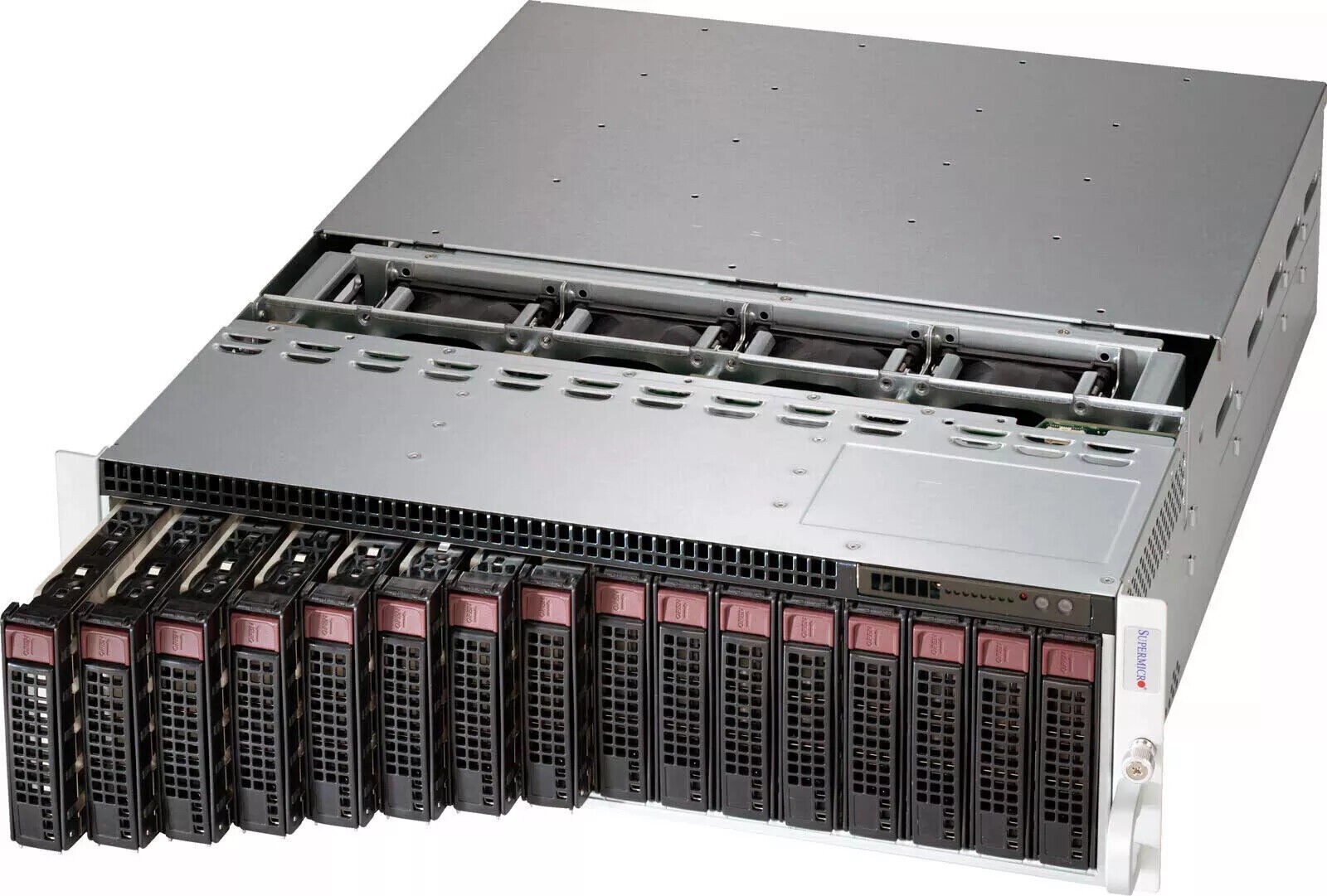 Supermicro 5038MR-H8TRF 8 Node Server, 8x E5-2680 V4, 16x 32GB RAM, 8x 40G NIC