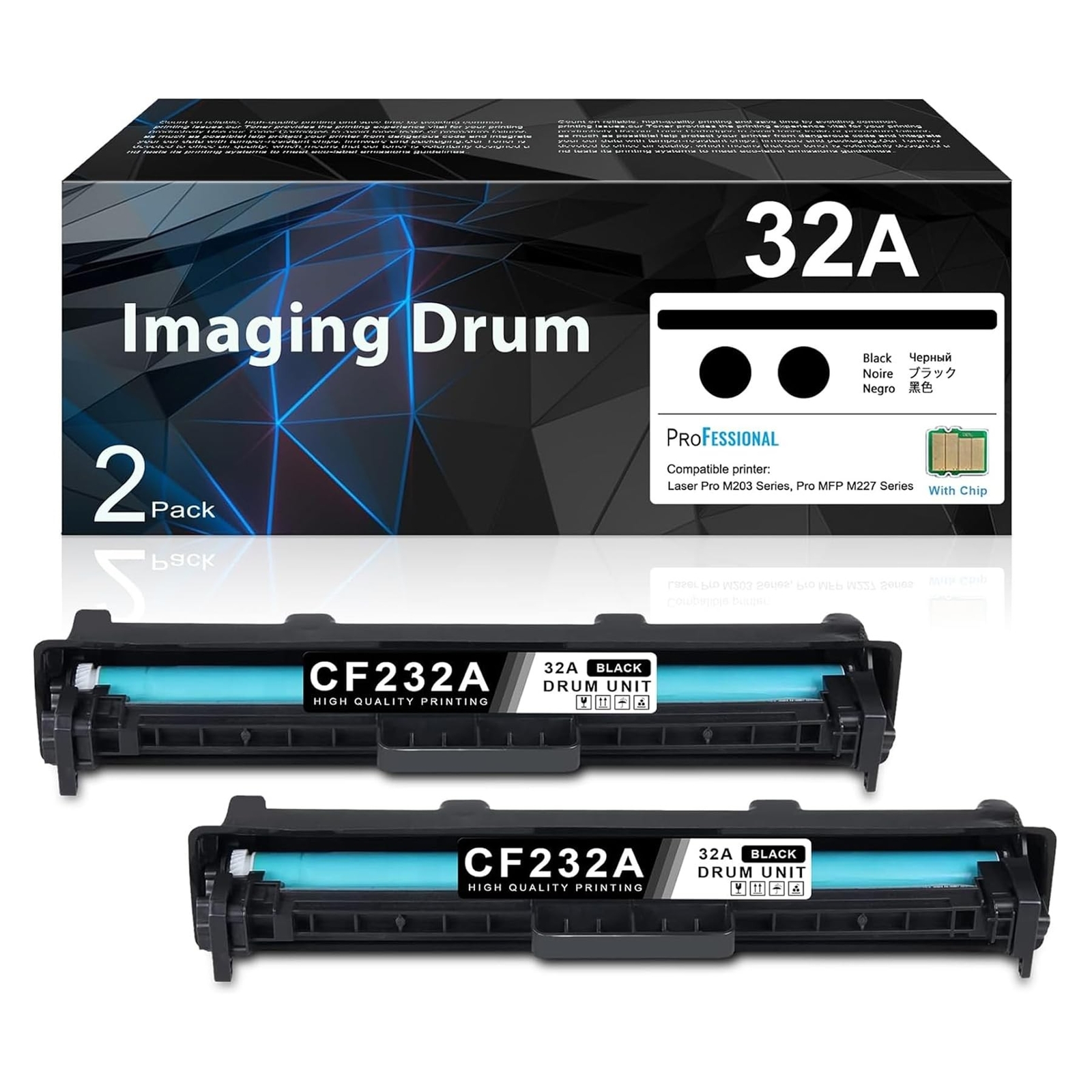 32A Imaging Drum Black Extra High-Yield 2-Pack | 32A CF232A Imaging Drum Repl...