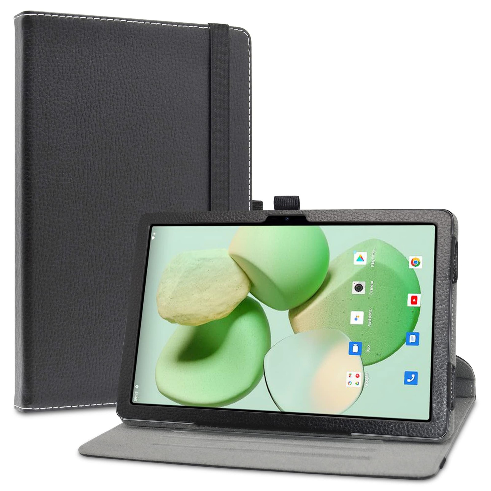 10 Inch Tablet Case Rotation Stand PU Cover For DOOGEE T10 T10S T10 Pro Black