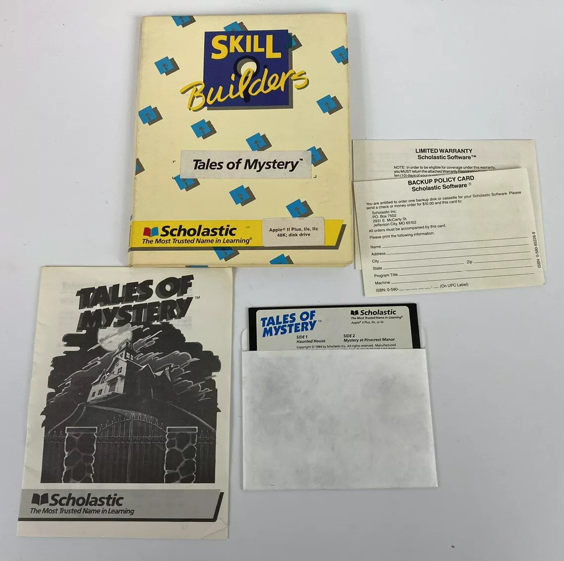 Tales of Mystery Apple II IIe IIC 5.25 Vintage Game COMPLETE CIB ULTRA RARE