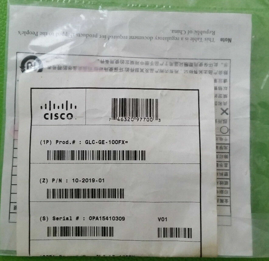 New CISCO GLC-GE-100FX 100BASE-FX SFP Ethernet (We buy and sell Cisco)
