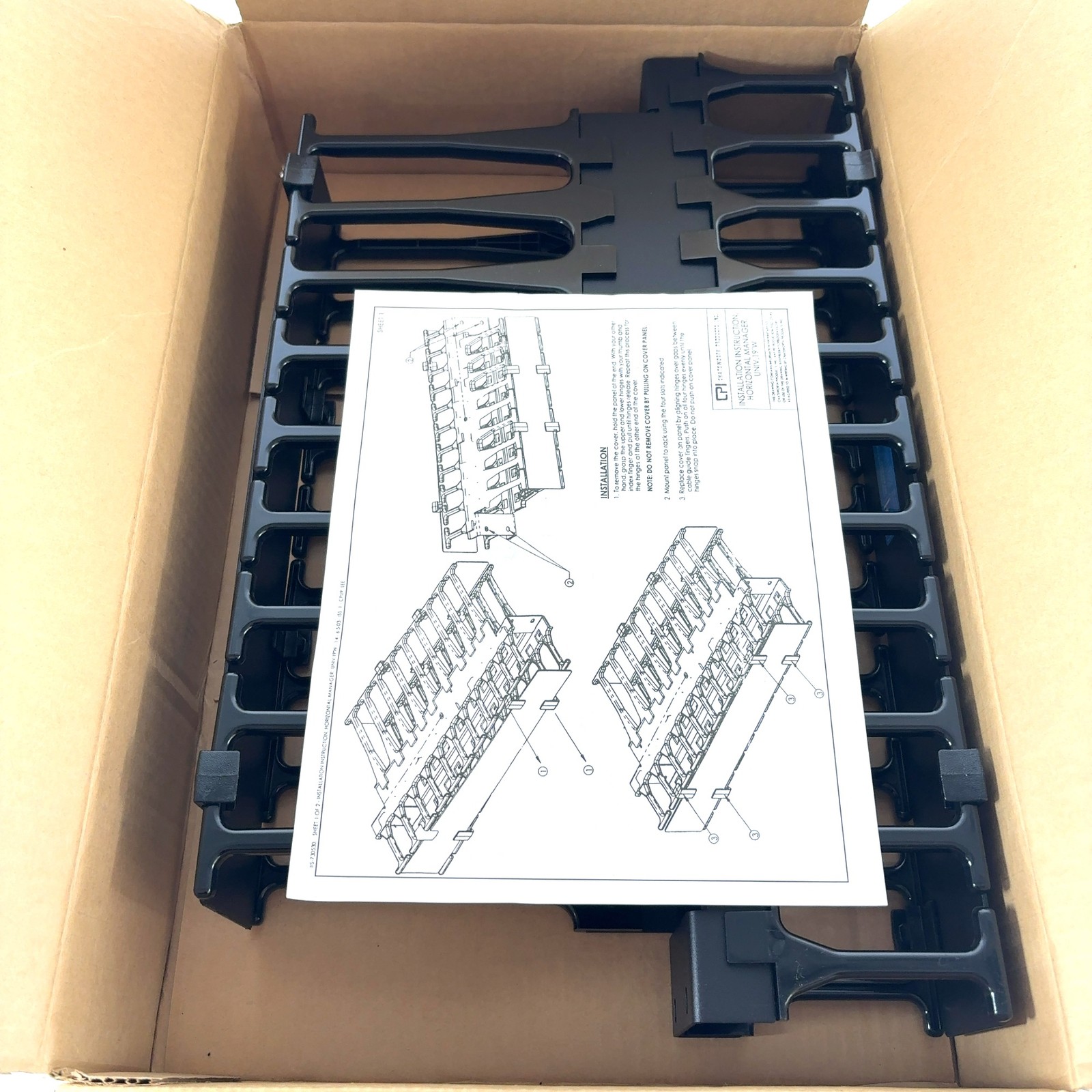 ChatsWorth CPI 30530-719 2U 19" Double-Sided Horizontal Cable Manager