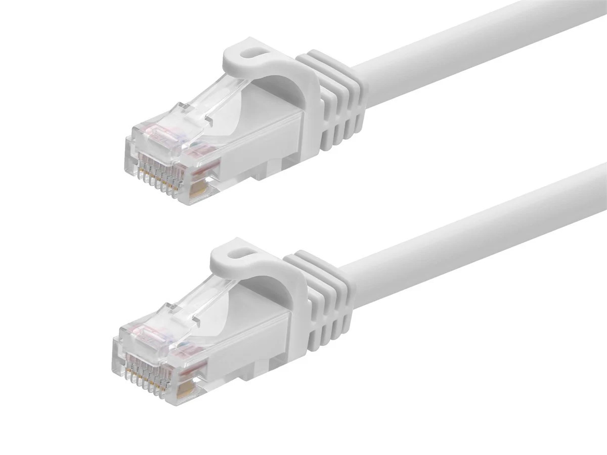 Flexboot Cat6 Ethernet Patch Cable Network RJ45 Stranded UTP 24AWG 2ft White
