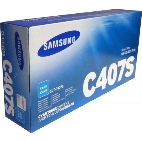 Original Samsung CLT-C407S Cyan Toner. New Sealed Box, We Ship Fast