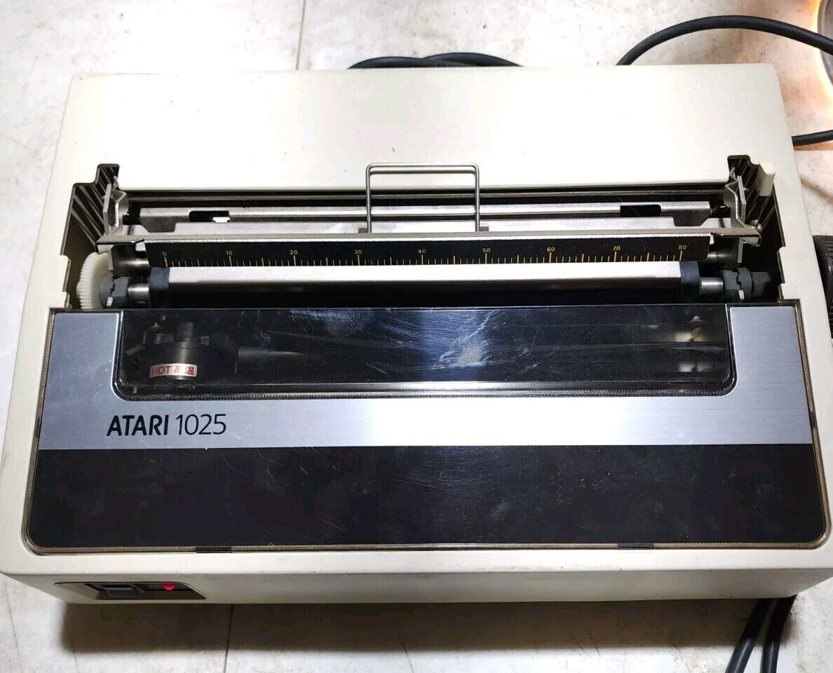 Vintage 1982 Atari 1025 Dot Matrix Printer - Powers On- UNTESTED