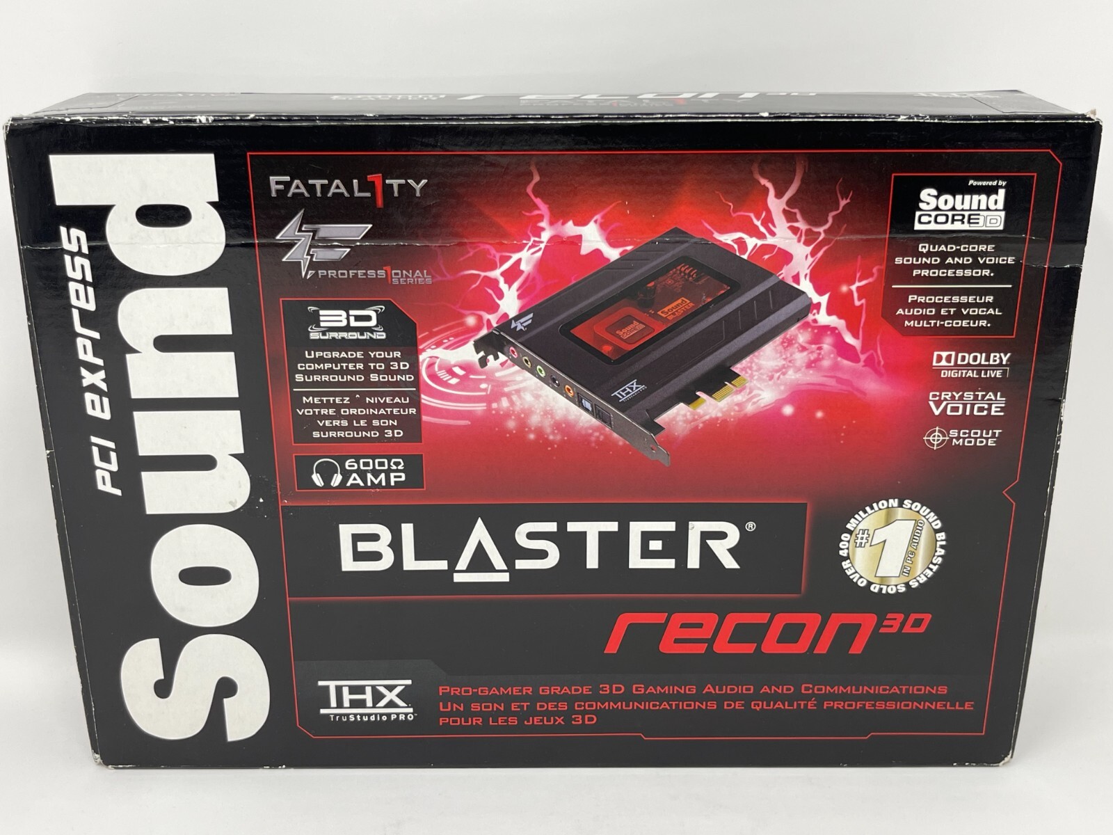 Creative Sound Blaster Recon3D Fatal1ty Pro PCI Ex PC Computer Audio Card SB1356