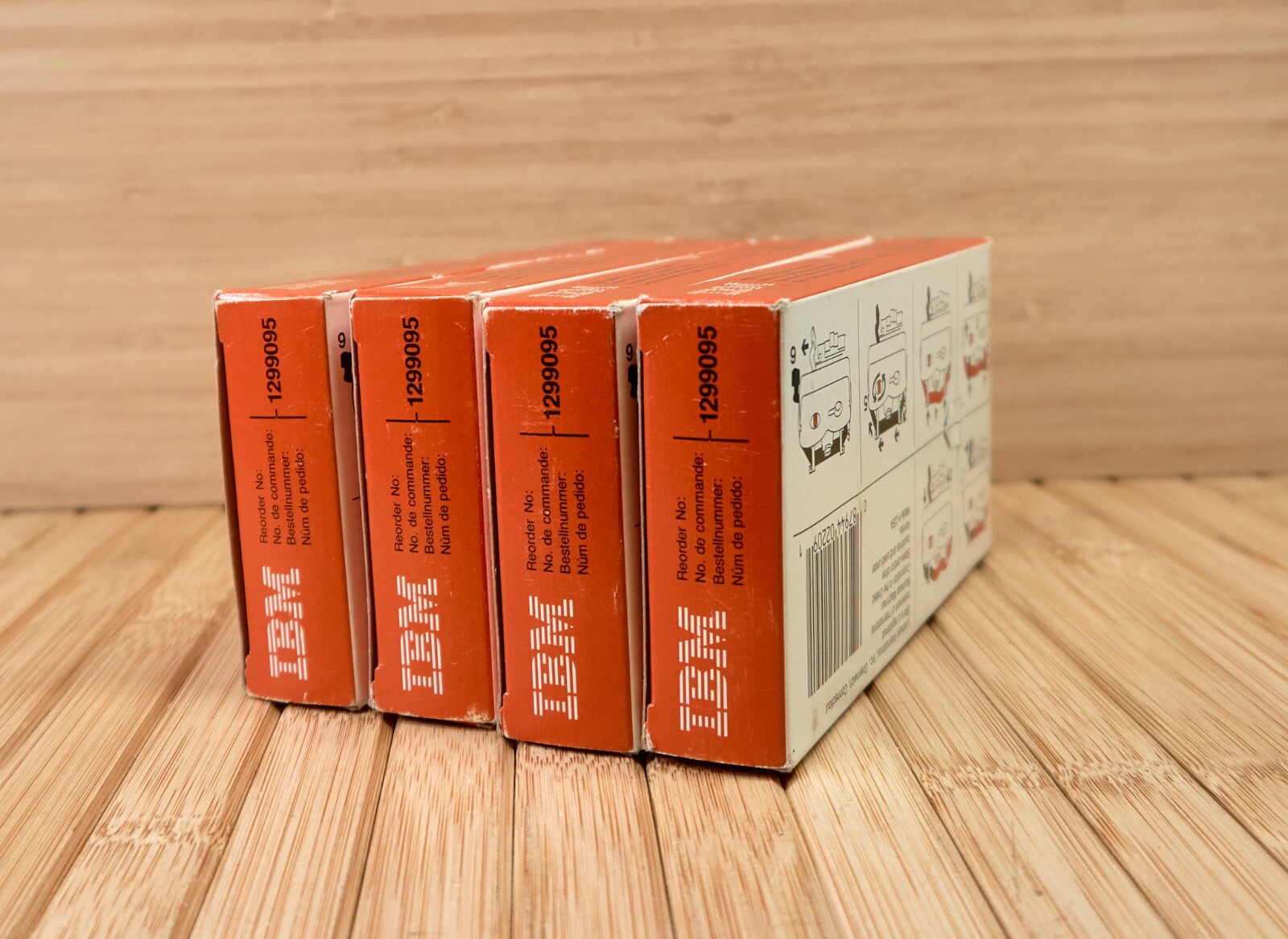 IBM 1299095 by Lexmark Black High Yield Correctable Film Ribbon, Lot of 4, USA
