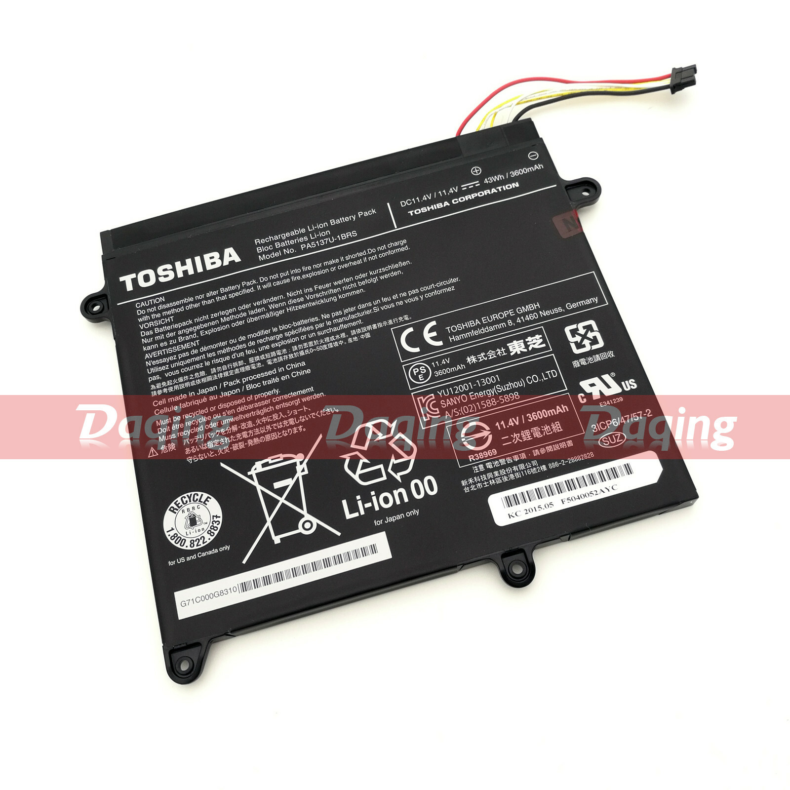 New Original PA5137U-1BRS Battery for Toshiba protege Z10t-A Z10T-A-11G 3600mAh