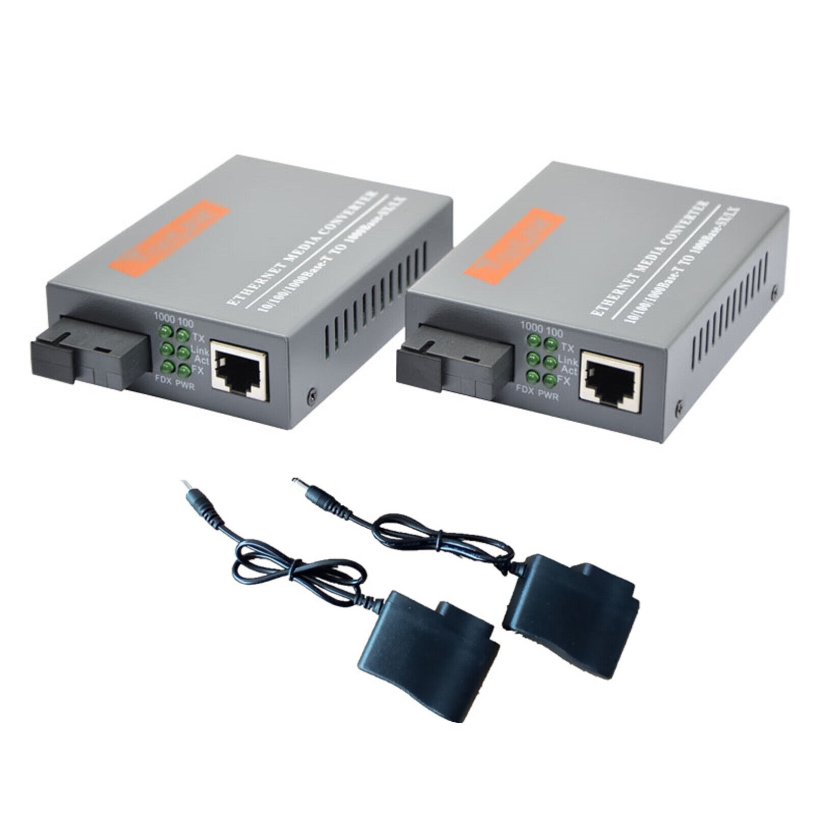 3km Gigabit Single Fiber SC Port Optical Media Converter Adapter 10/100M/1000M