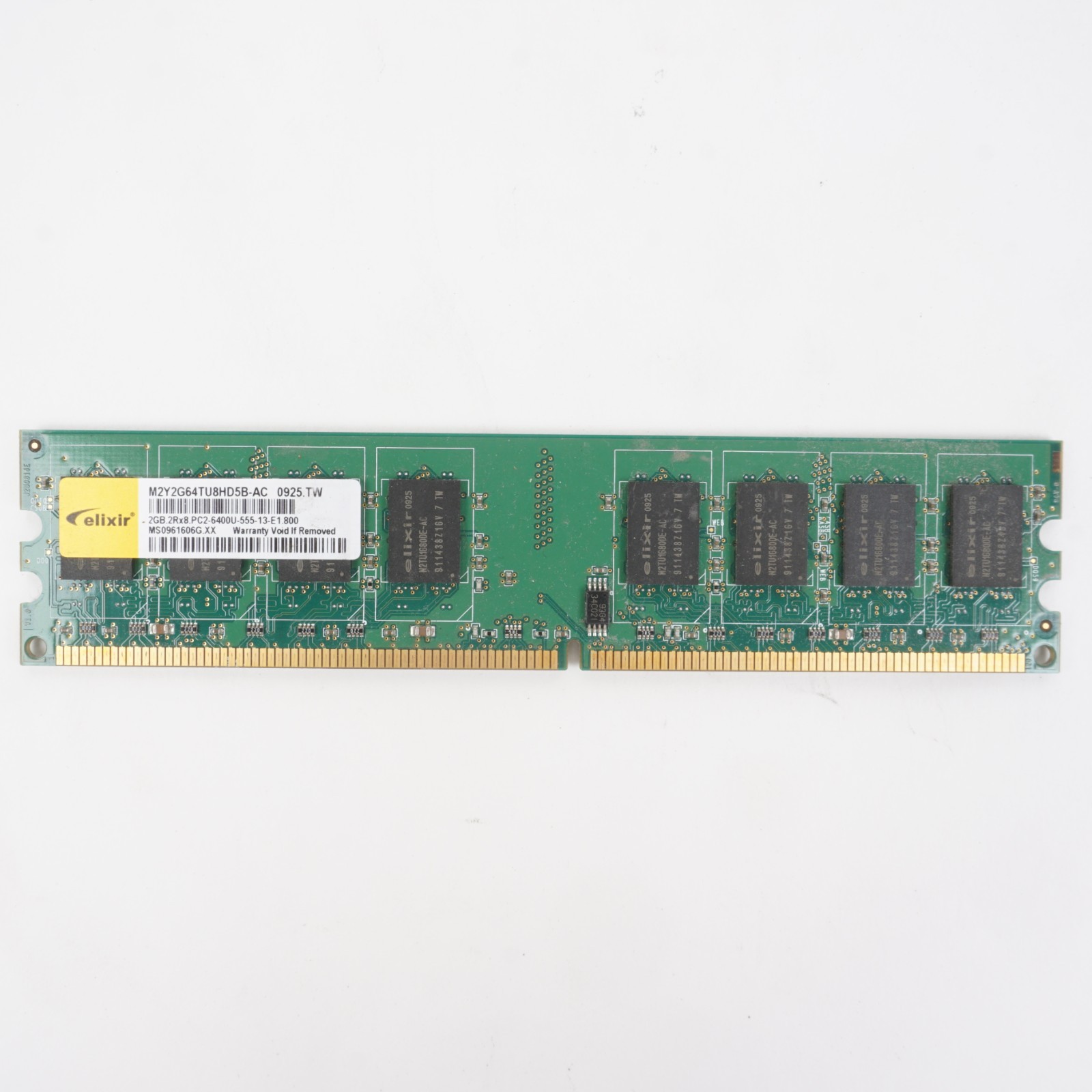 2GB (1x 2GB) Elixir M2Y2G64TU8HD5B-AC DDR2 PC2-6400U 800MHz RAM Memory