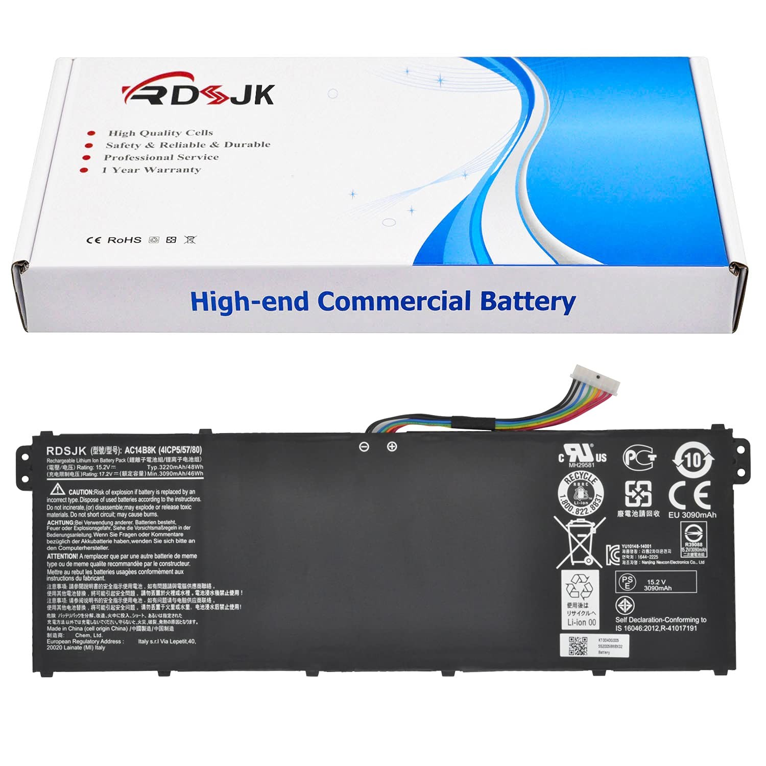 AC14B8K AC14B3K Laptop Battery for Acer Aspire R3-131T R5-471T R5-571T R7-371T