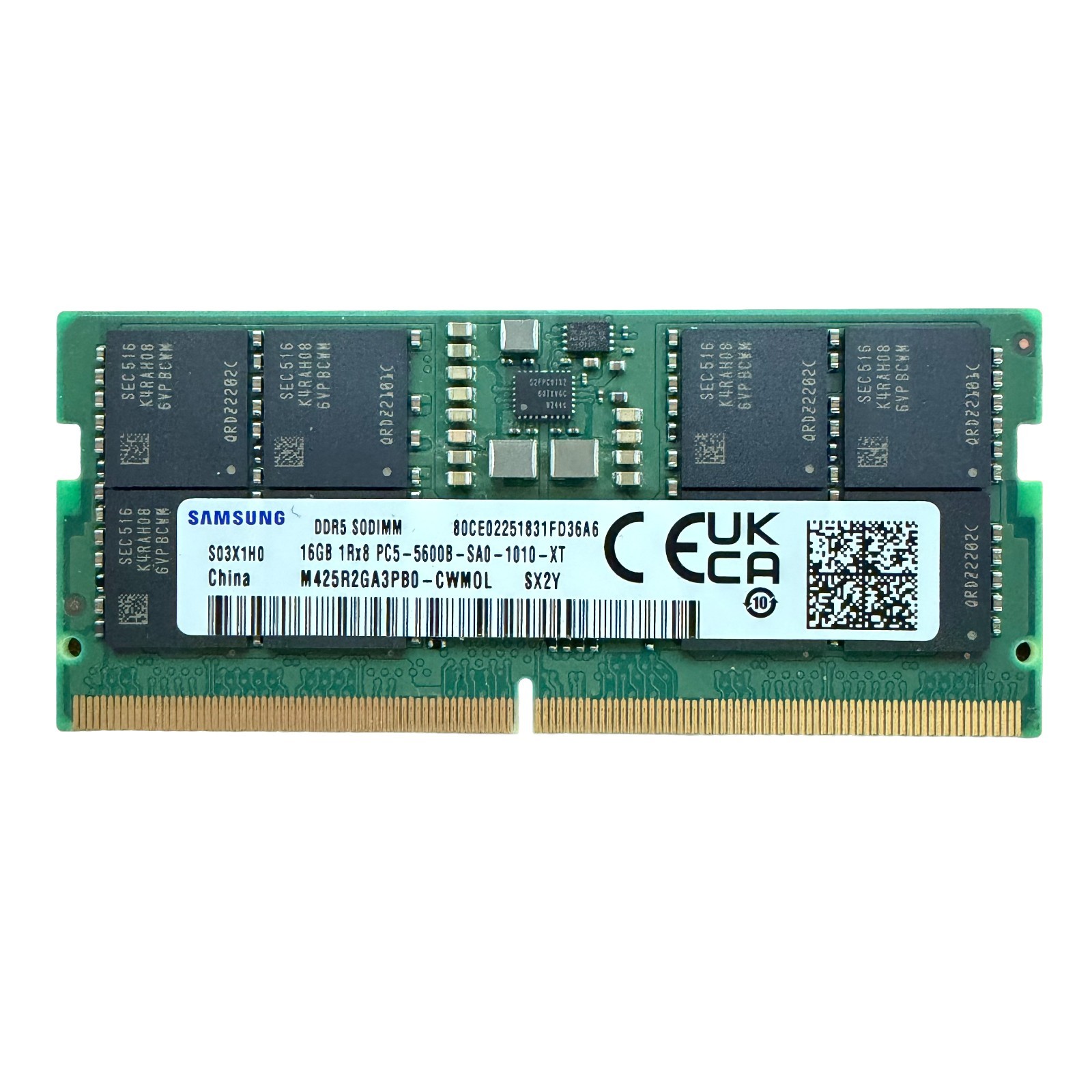 Samsung 1x16GB PC5-44800 DDR5 5600 MHz SODIMM Laptop Memory RAM M425R2GA3PB0-CWM