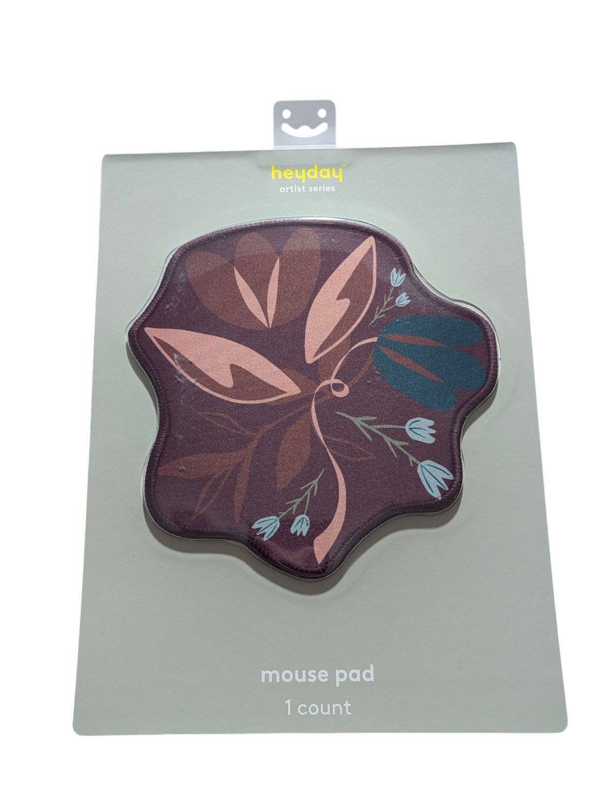 Z6N Heyday Artist Series Mouse Pad Floral Shape Allie Dettmann Design Purple New