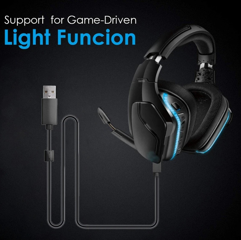 Audio Cable for Logitech G635 G633 G933 G935 G633S G933S Headphone Audio Cable