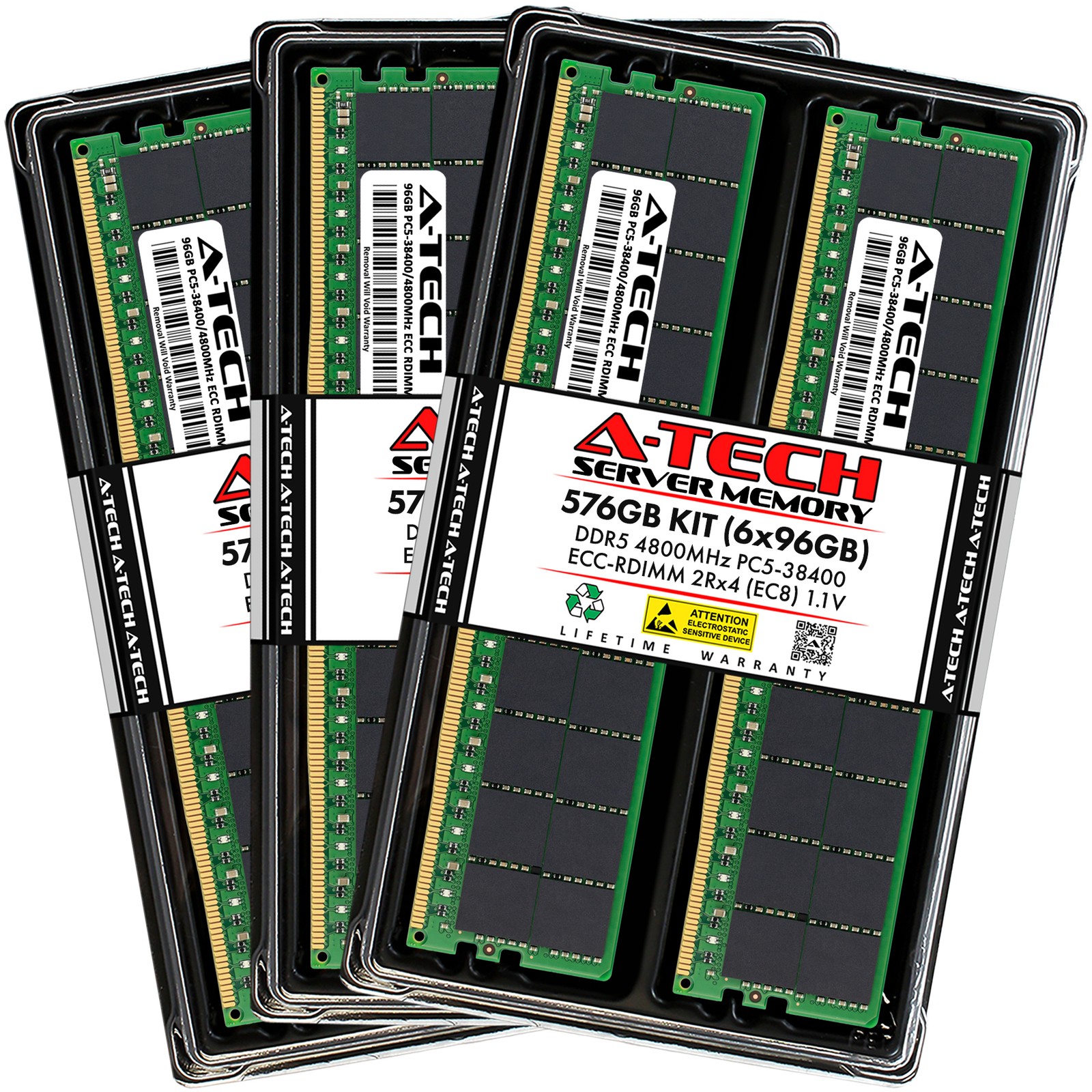 576GB 6x96GB PC5-4800 EC8 RDIMM ThinkMate GPX-WS-740RTP7 HDX-QN8-52E4 Memory RAM