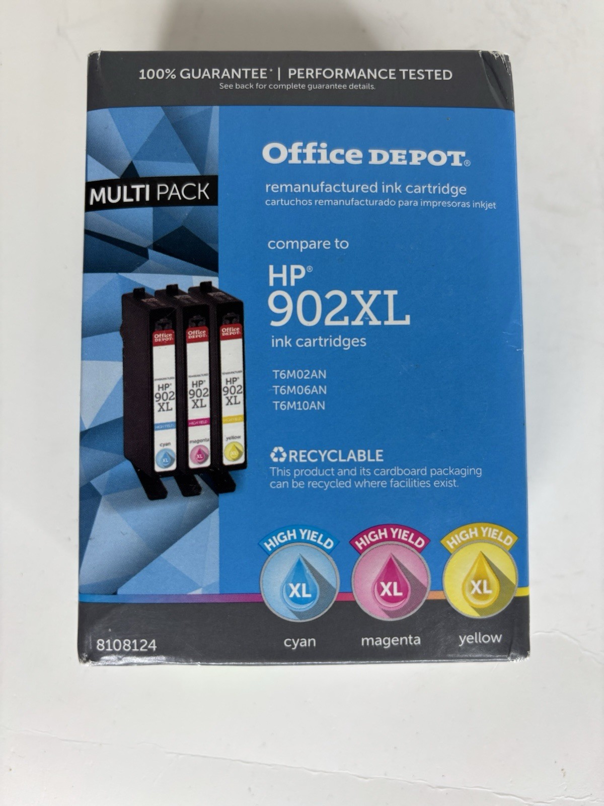 HP 902XL Multi-Pack Color Cyan Magenta Yellow Cartridges. NEW SEALED Expired