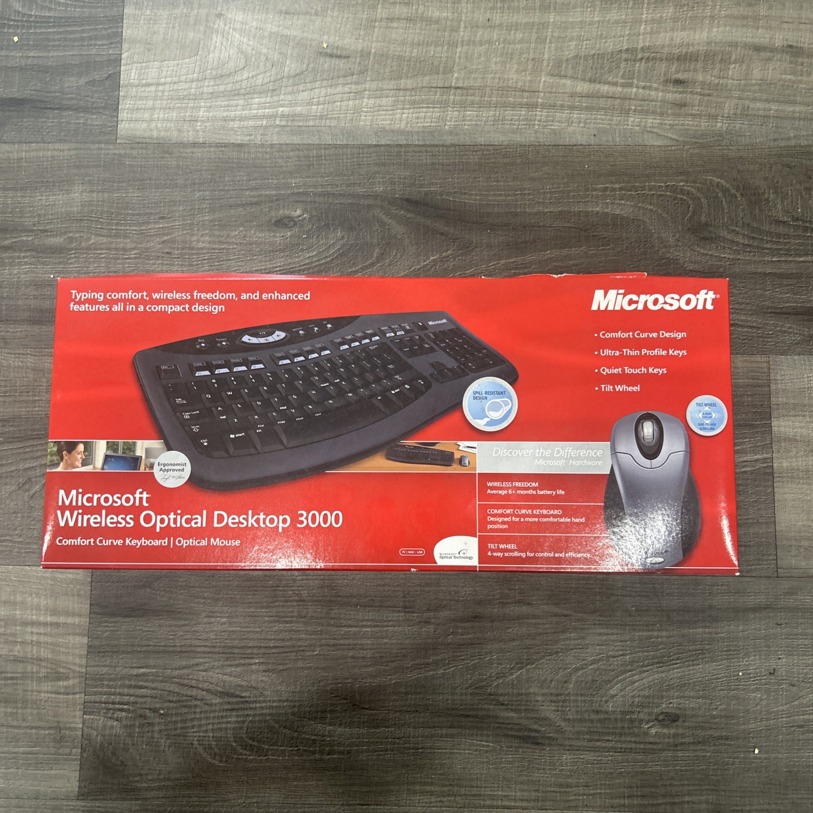Microsoft Wireless Optical Desktop 3000 - New Black