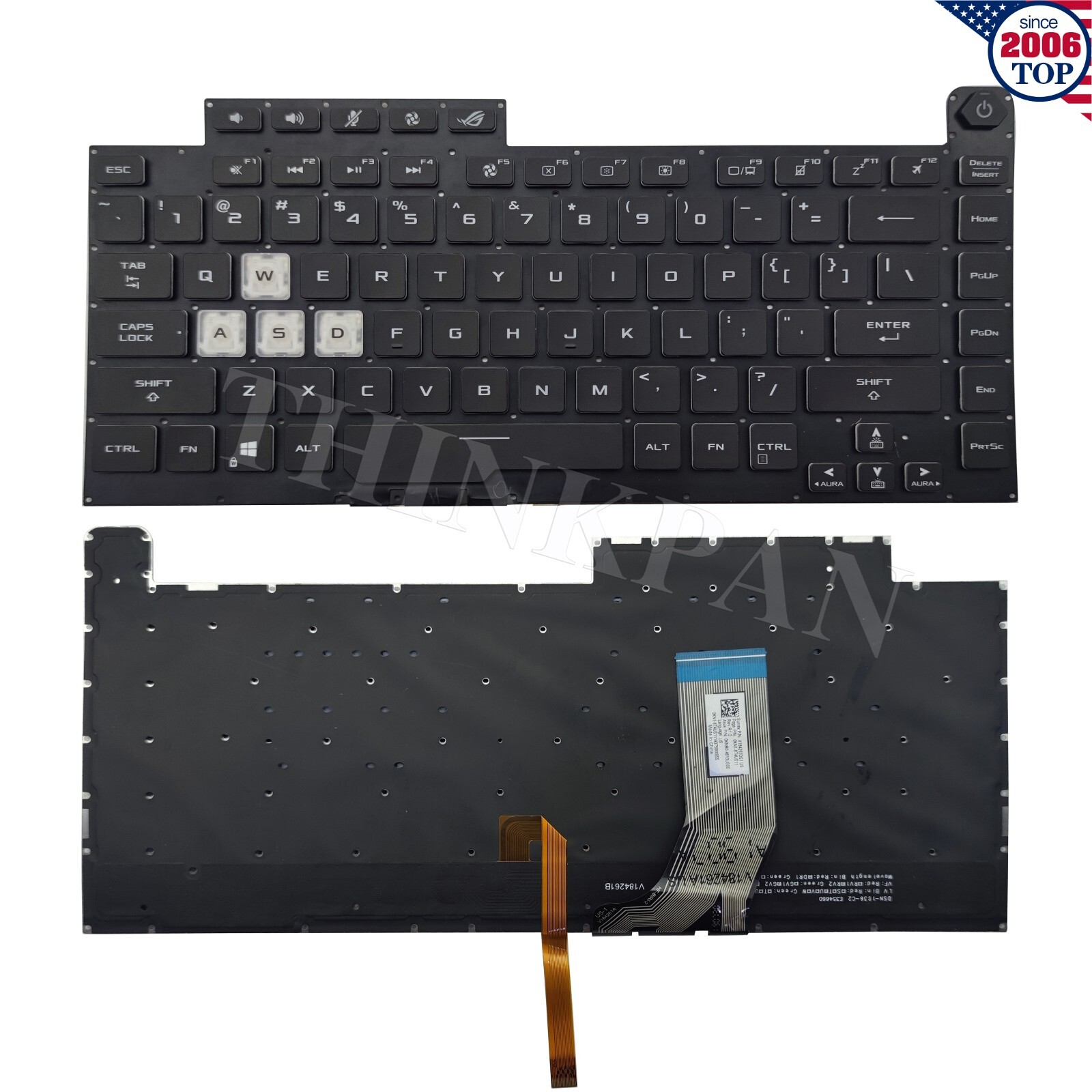 New Genuine US Keyboard For Asus ROG Strix G531G G531GT G15 G512 G512LV G512LW