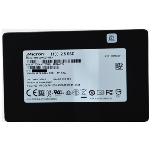 Micron 2TB 1100 6GBps 2.5" SATA SSD MTFDDAK2T0TBN