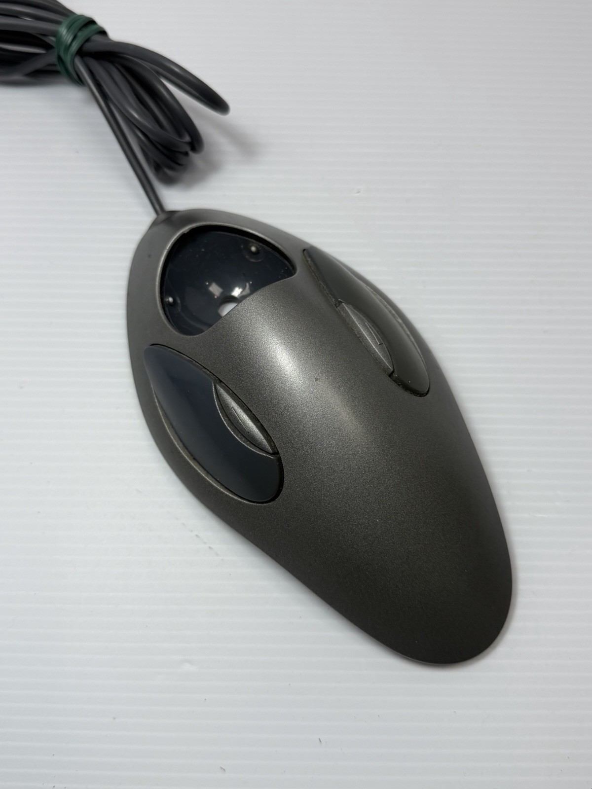 Logitech TrackMan Marble Mouse T BC21 USB Wired Gray Ball Ergonomic NO BALL Work