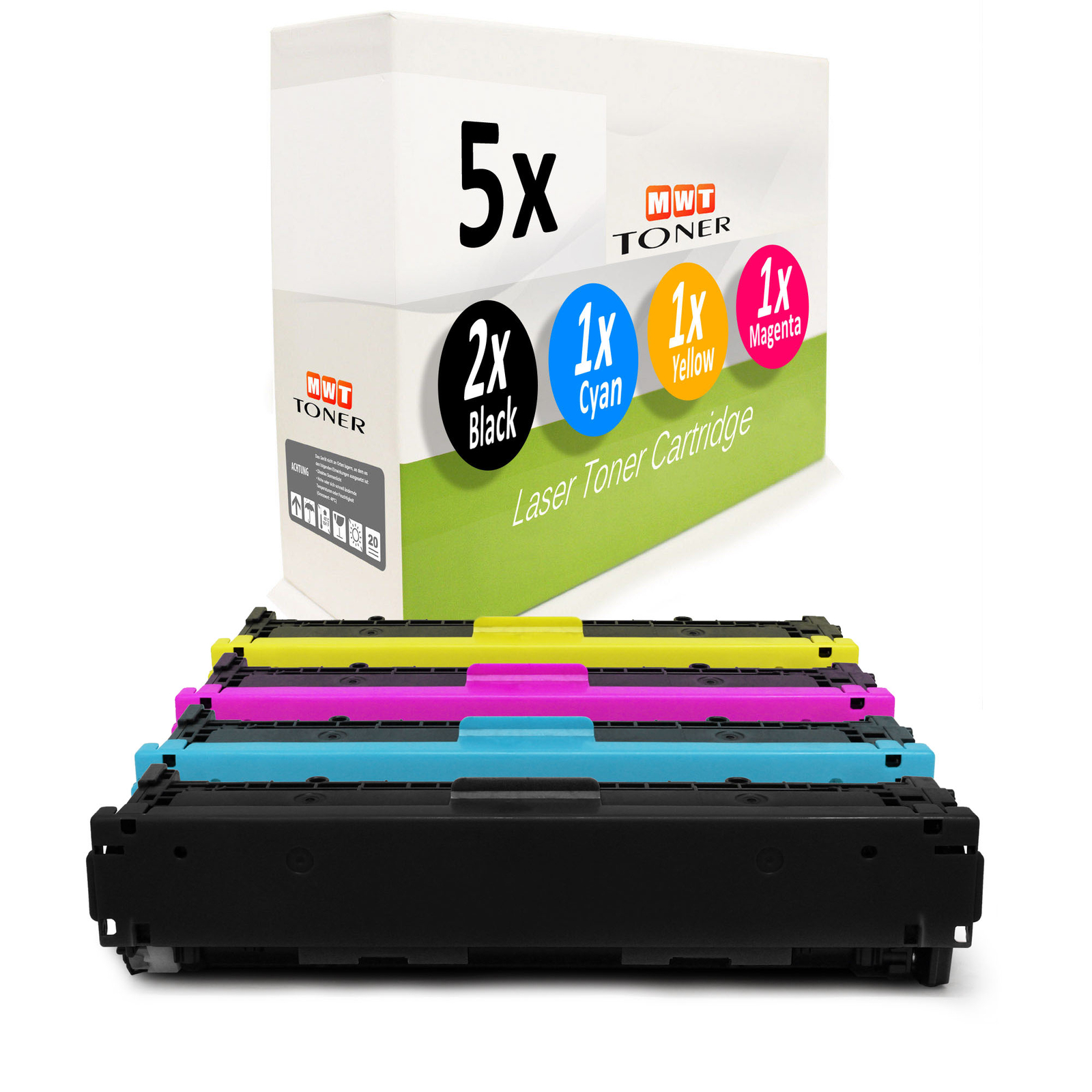 5x MWT Compatible Toner Cartridge XL for HP Color Pro M-477, M-452, M-452-dw