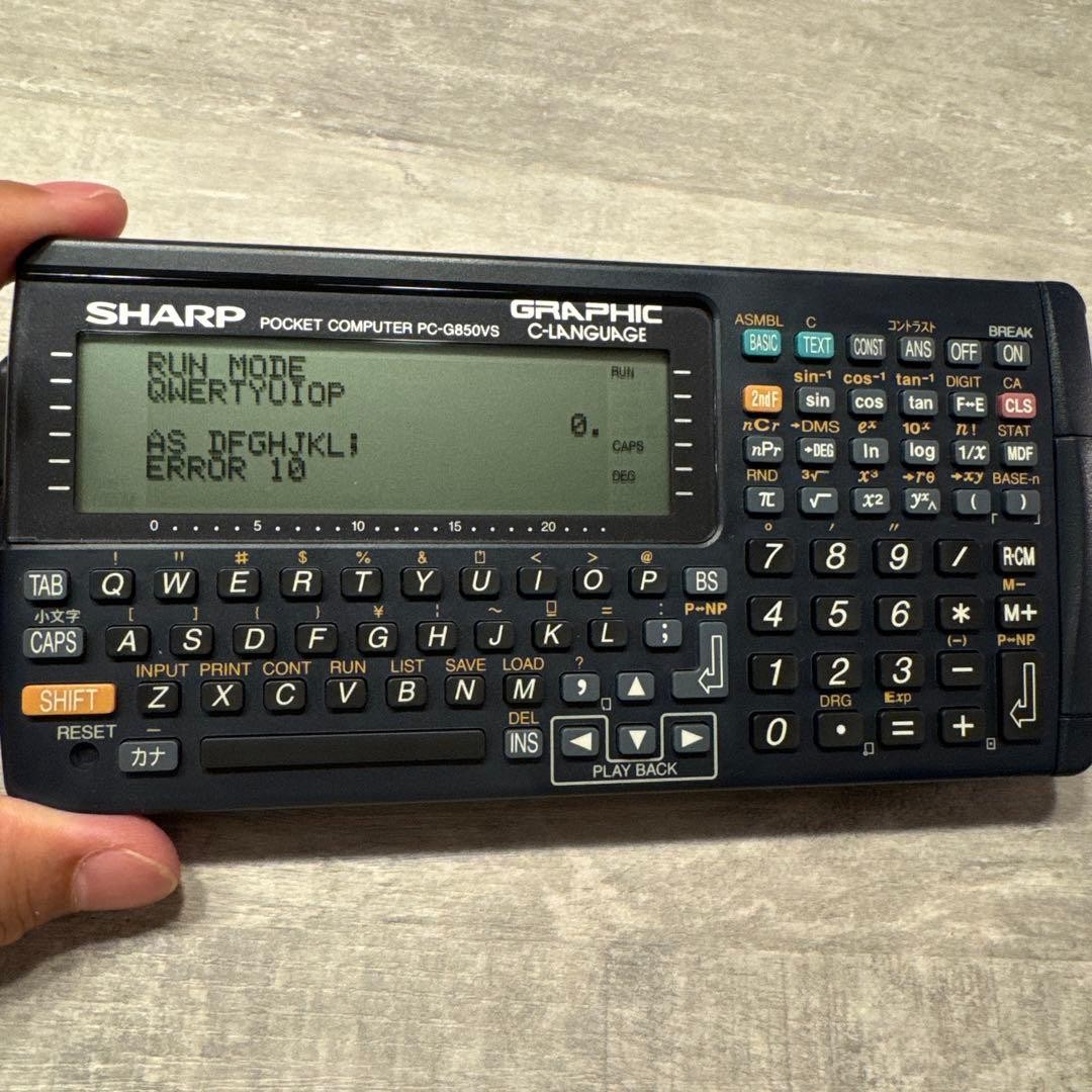 SHARP PC-G850VS Pocket Computer BASIC C Tested Buzzer Mod from JAPAN
