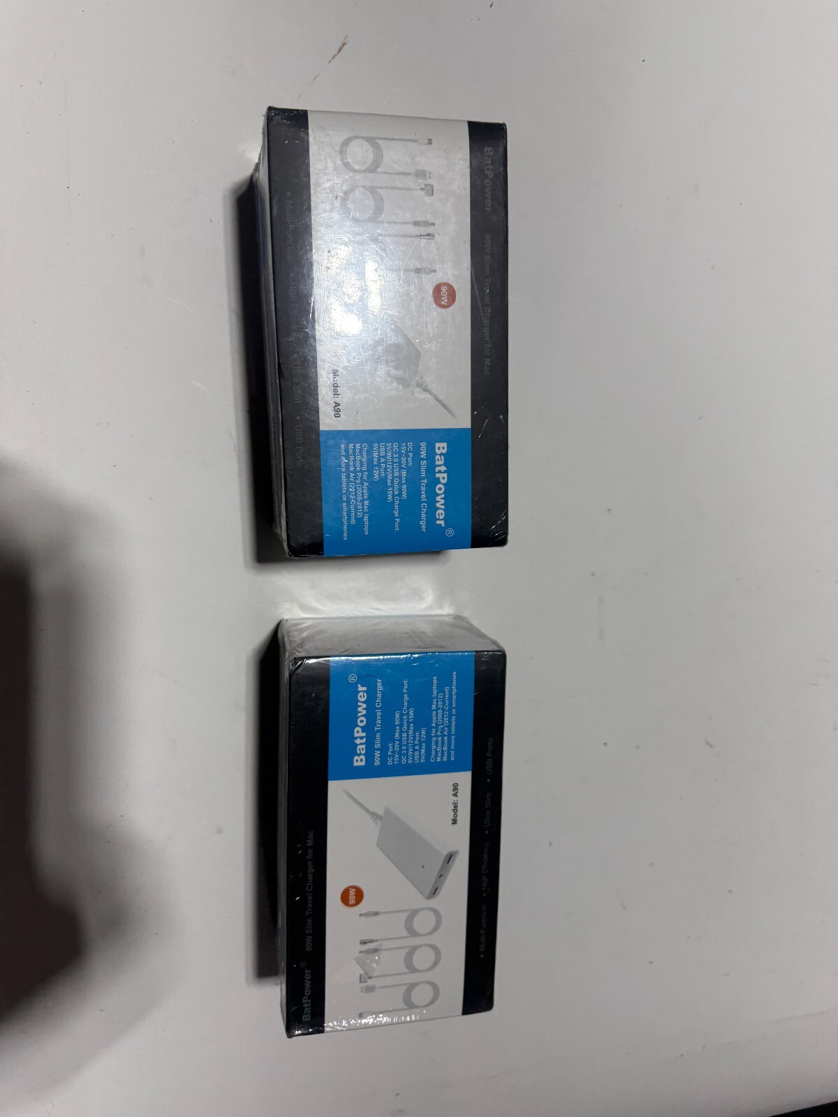 2 pack batpower A90 90W Slim travel Charger for mac