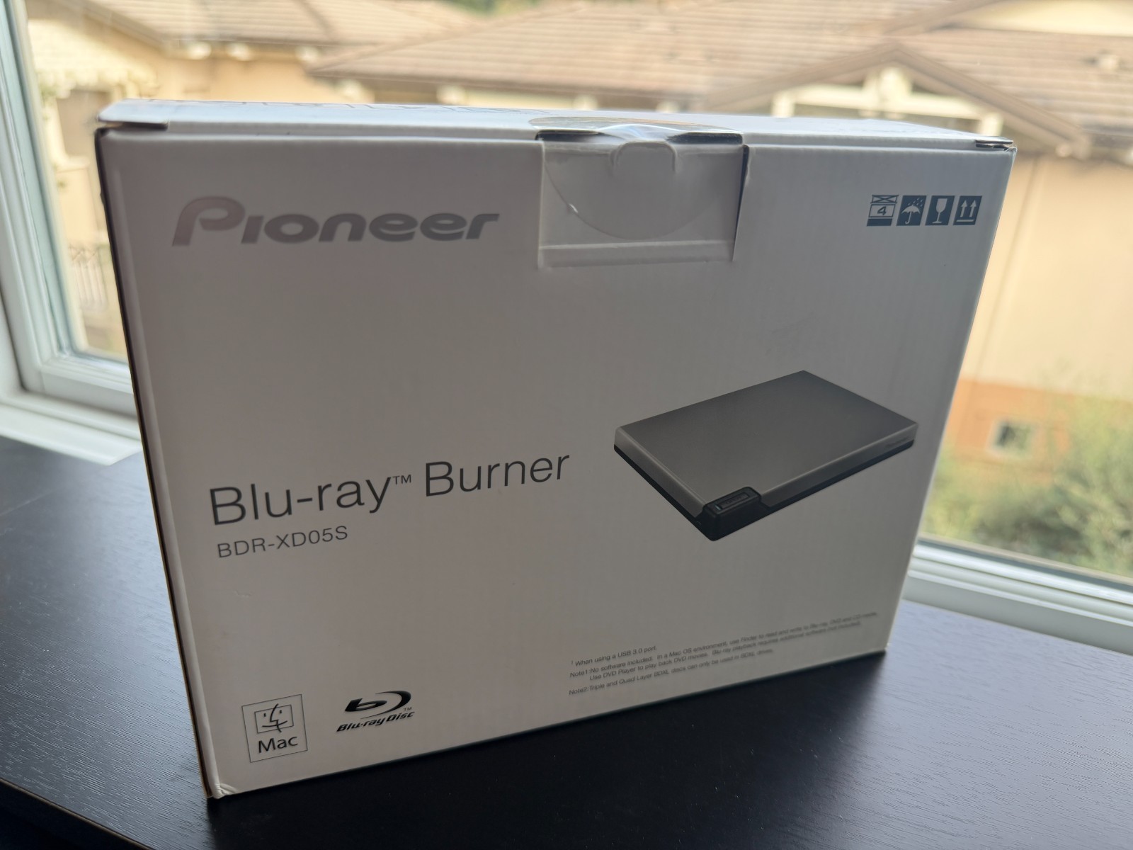 Pioneer External Blu Ray Burner BDR-XD05S BD DVD CD Writer Silver USB 3.0 NEW