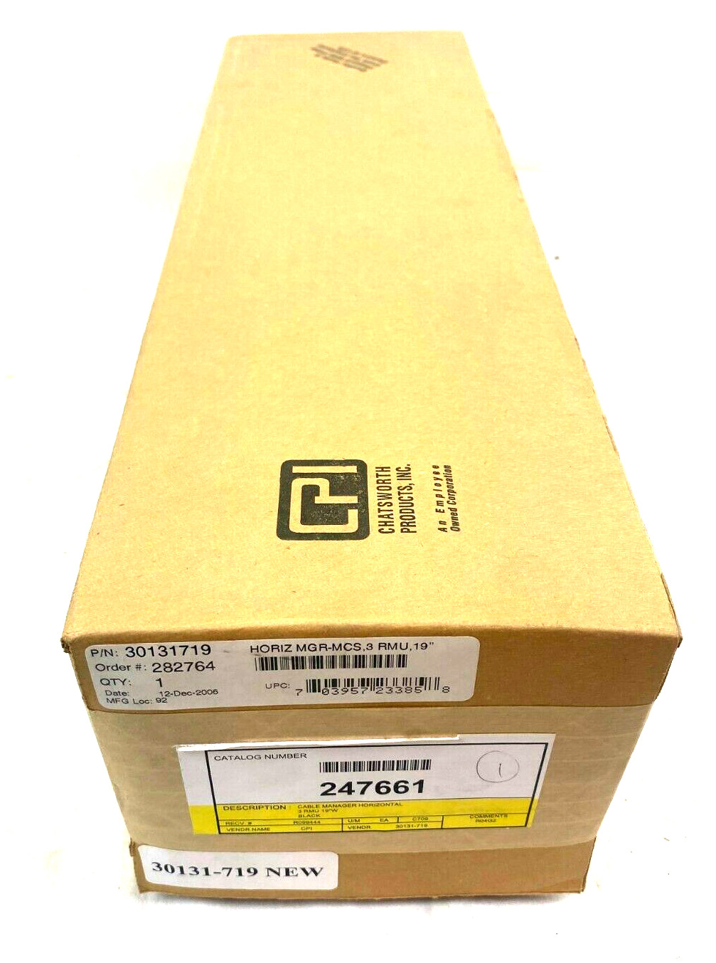 CHATSWORTH PRODUCTS INC CPI UNIVERSAL HORIZ CABLE MGR 247661 | New