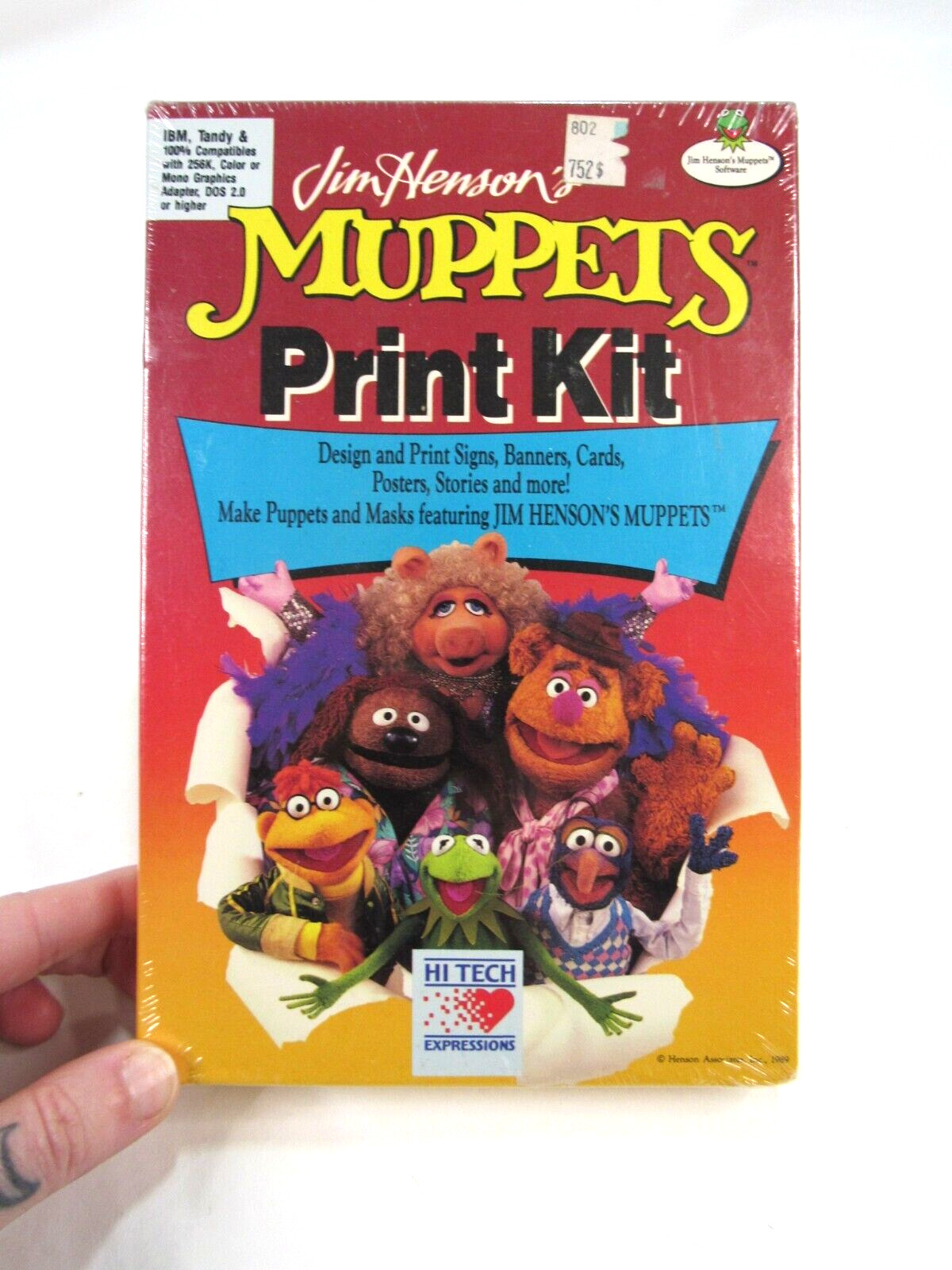 Sealed Jim Henson's Muppets Print Kit Computer Software for IBM - 1989