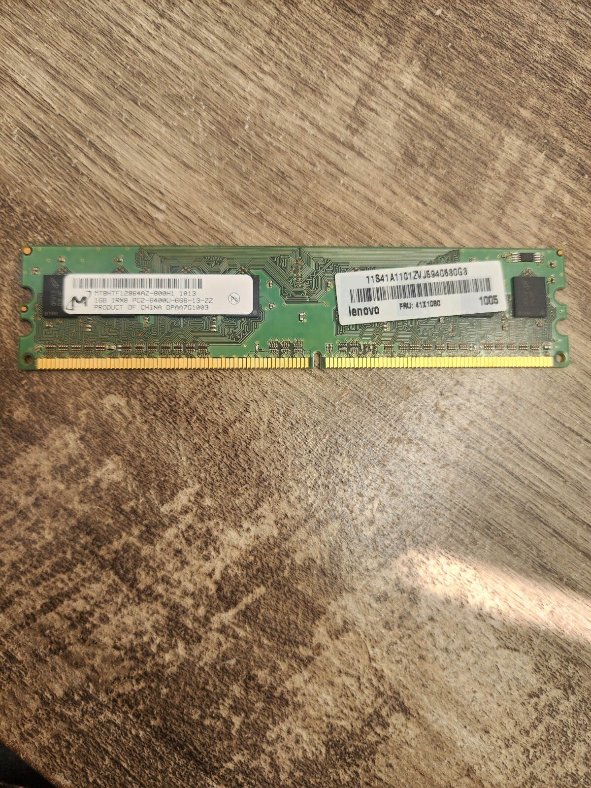 Memory Micron 6400U 1GB Desktop PC RAM DDR2 1RX8 MT8HTF12864AZ-800H1