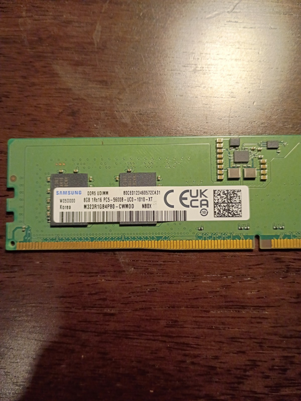 Samsung 8GB (1x8GB) DDR5 5600MHz Desktop RAM UDIMM
