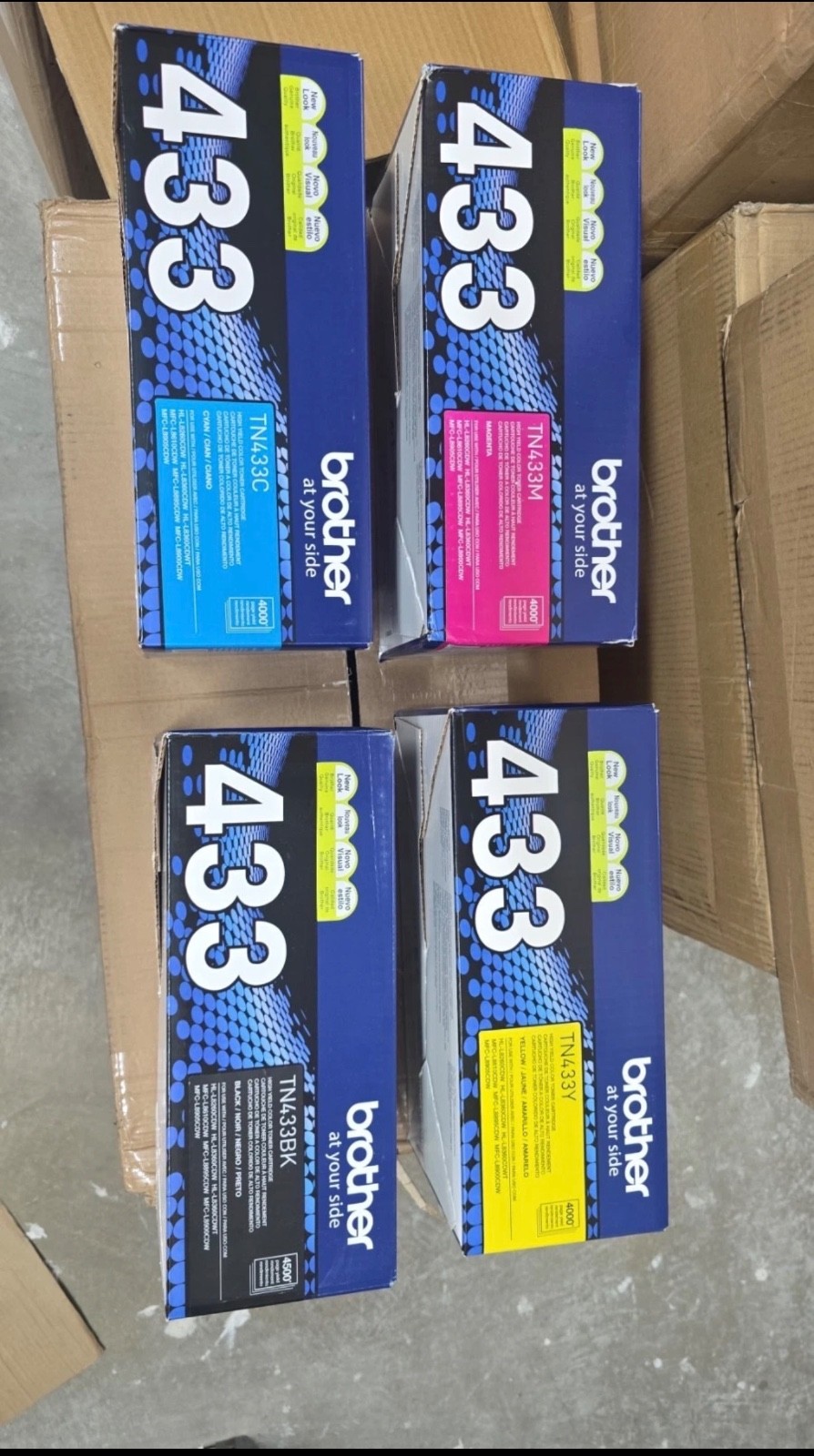 Brother TN433 Toner Cartridge Set - Black/Yellow/Cyan/Magenta