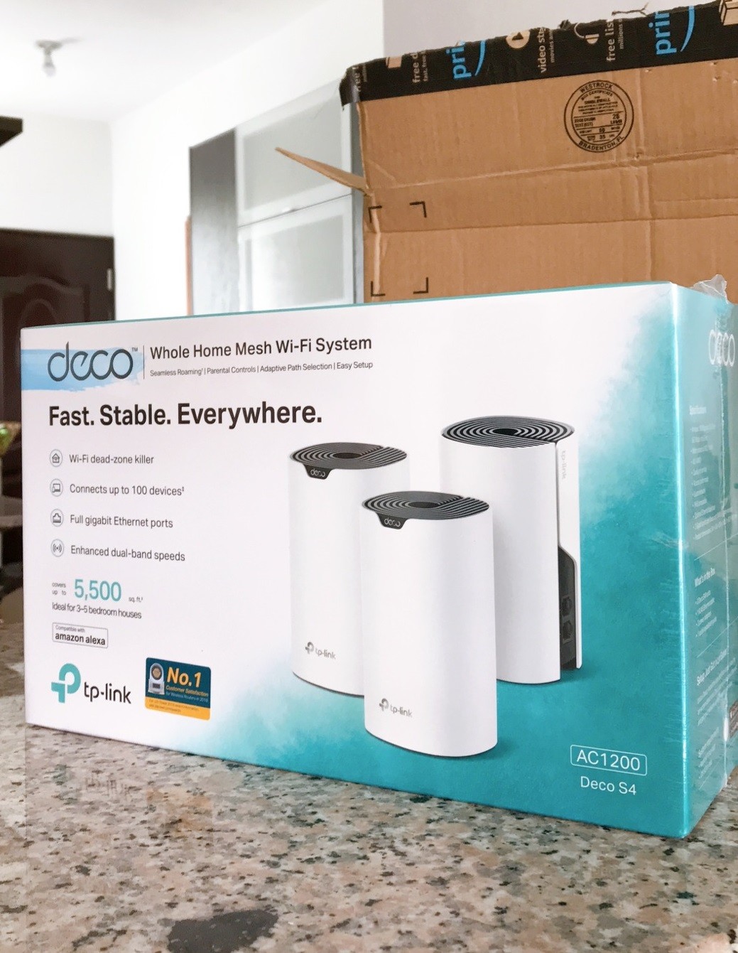TP-Link Deco S4 AC1900 Mesh WiFi System 3-Pack, 5500 Sq Ft Coverage