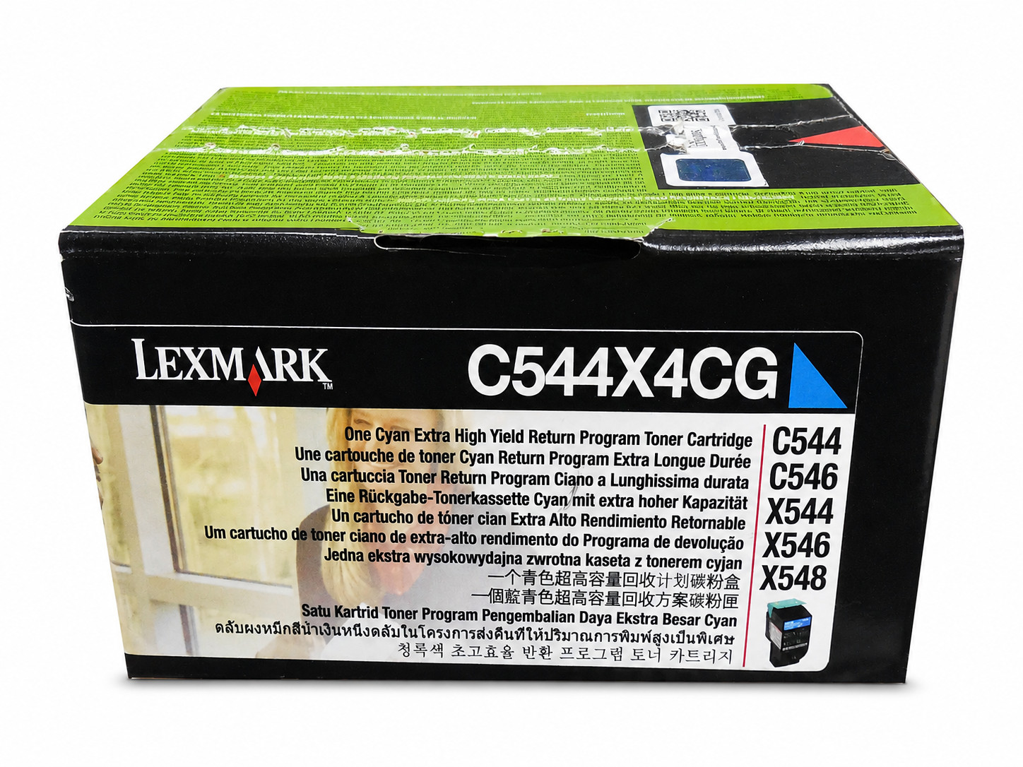 Original Lexmark C544X4CG Cyan Toner. New Sealed Box, We Ship Fast