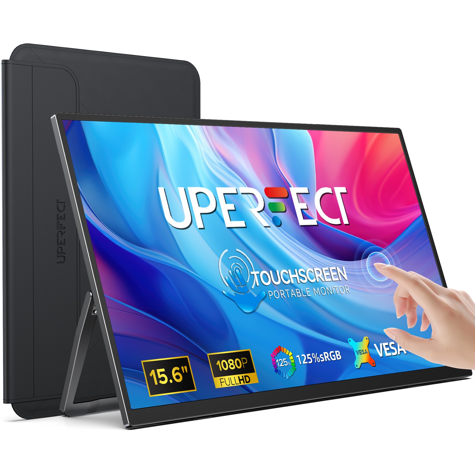 UPERFECT 15.6" Touchscreen Portable Monitor 1920 * 1080 Full HD Second Screen