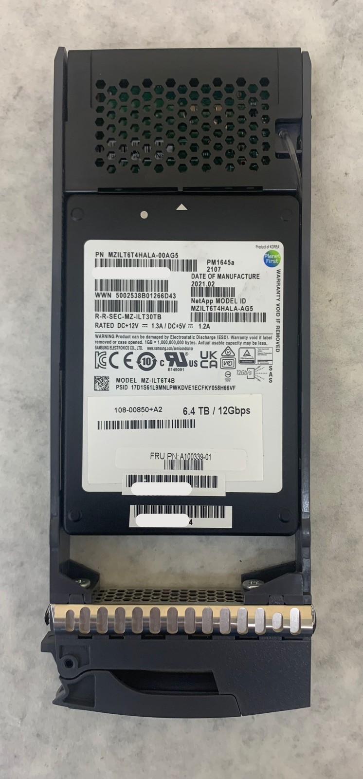 Samsung MZ-ILT6T4B SAS 2.5" 6.4TB 12Gbps SSD (MZILT6T4HALA-00AG5) PM1645a