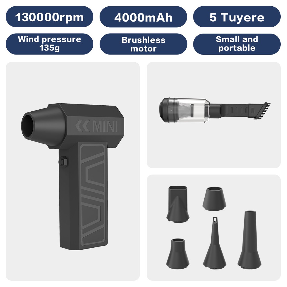 Air Duster 130000RPM Powerful Air Blower Violent Fan Brushless Turbo Air Blower