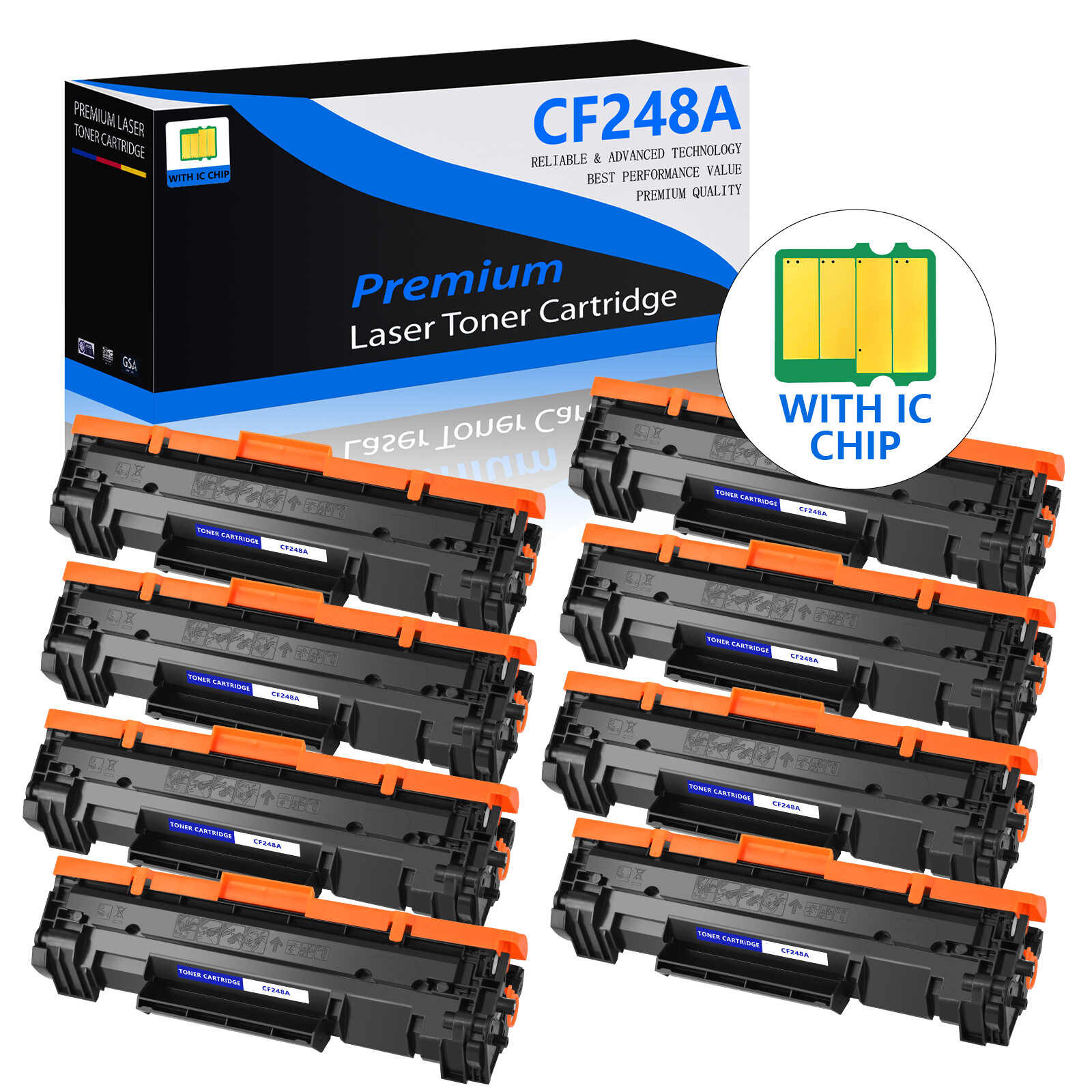 8 PACK CF248A 48A Toner Cartridge for HP LaserJet Pro MFP M29w M29a M15a M15w