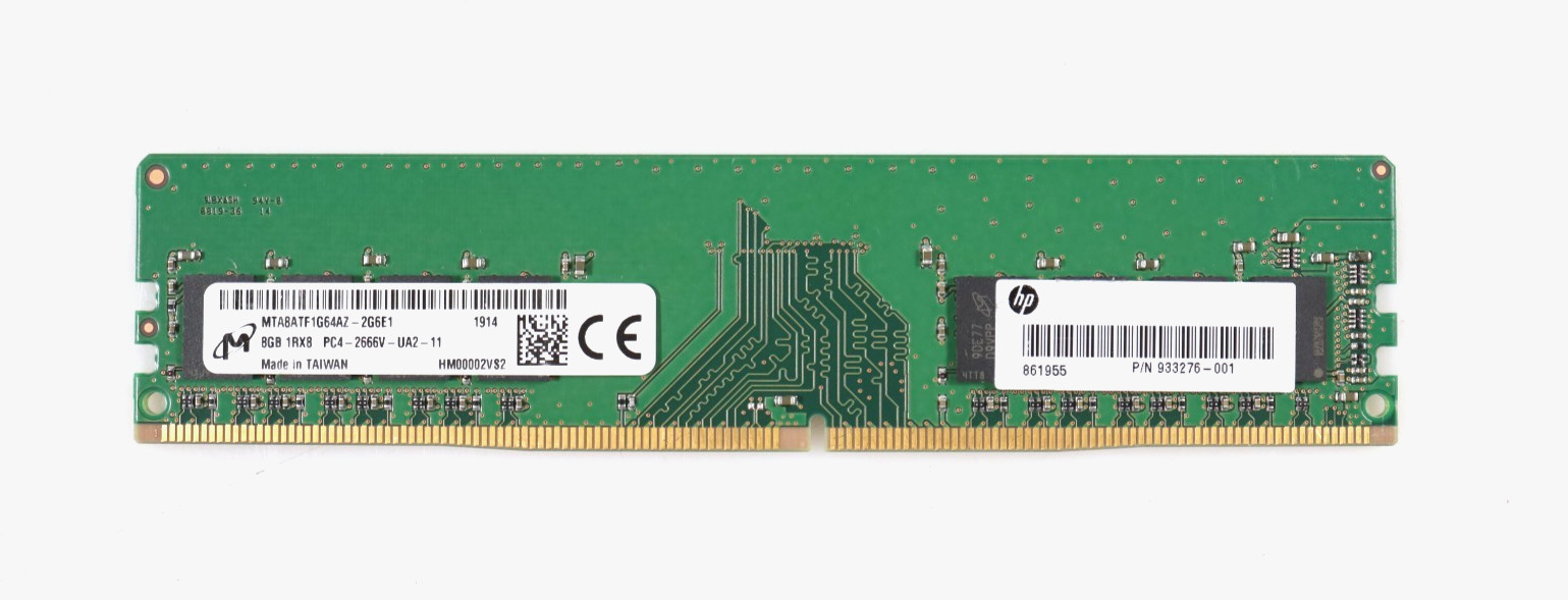 8GB Micron MTA8ATF1G64AZ-2G6E1 PC4-2666V DDR4 Non-ECC UDIMM Desktop Memory