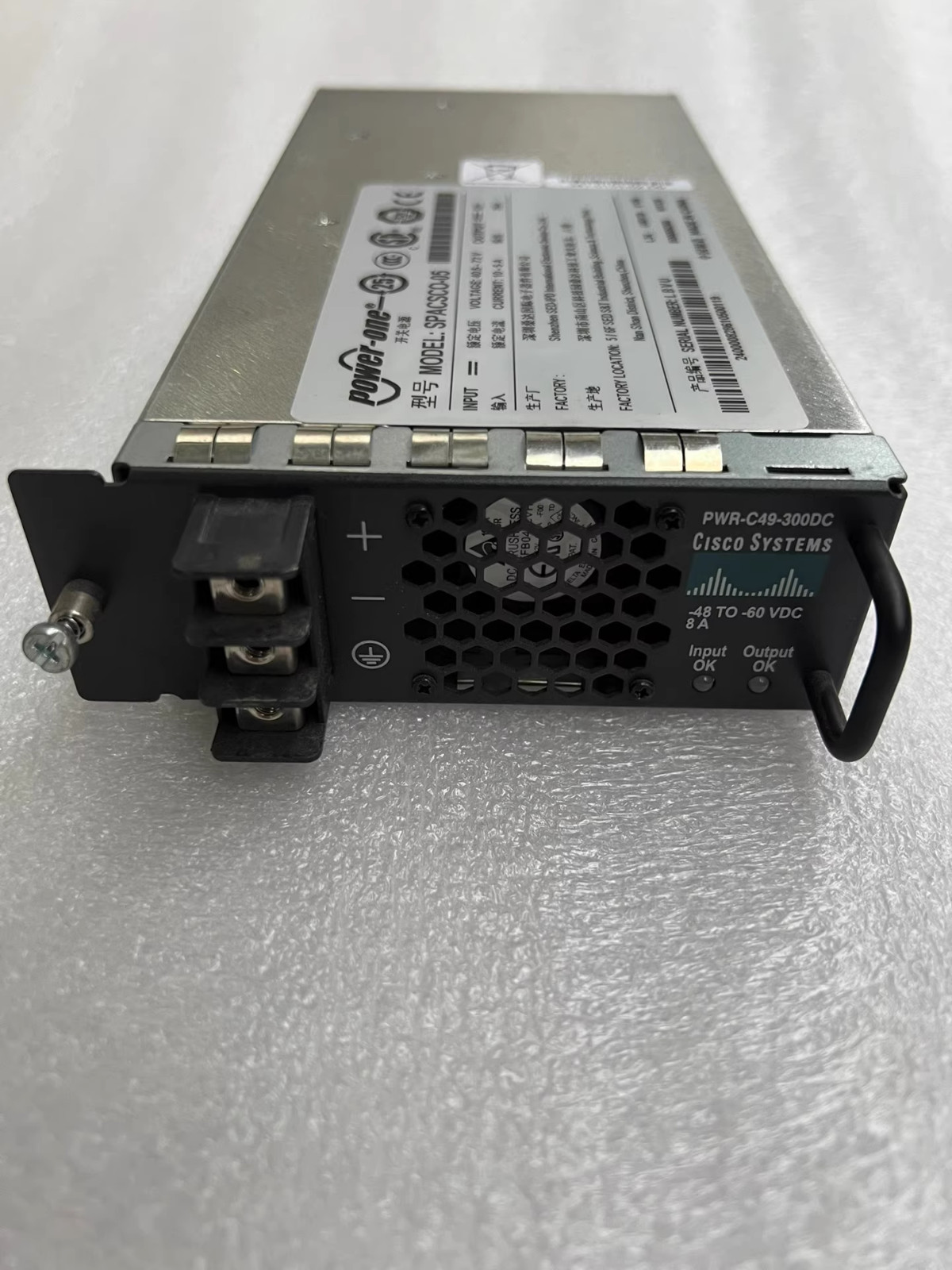 1pc Cisco PWR-C49-300DC Catalyst 4900 300-Watt DC Power Supply Tested