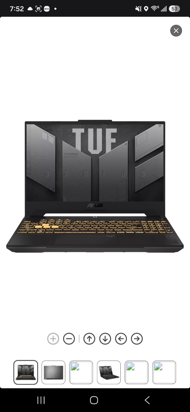 New ASUS TUF F15 15.6" 144Hz Gaming Laptop i7-13620H RTX 4060 16GB 1TB SSD