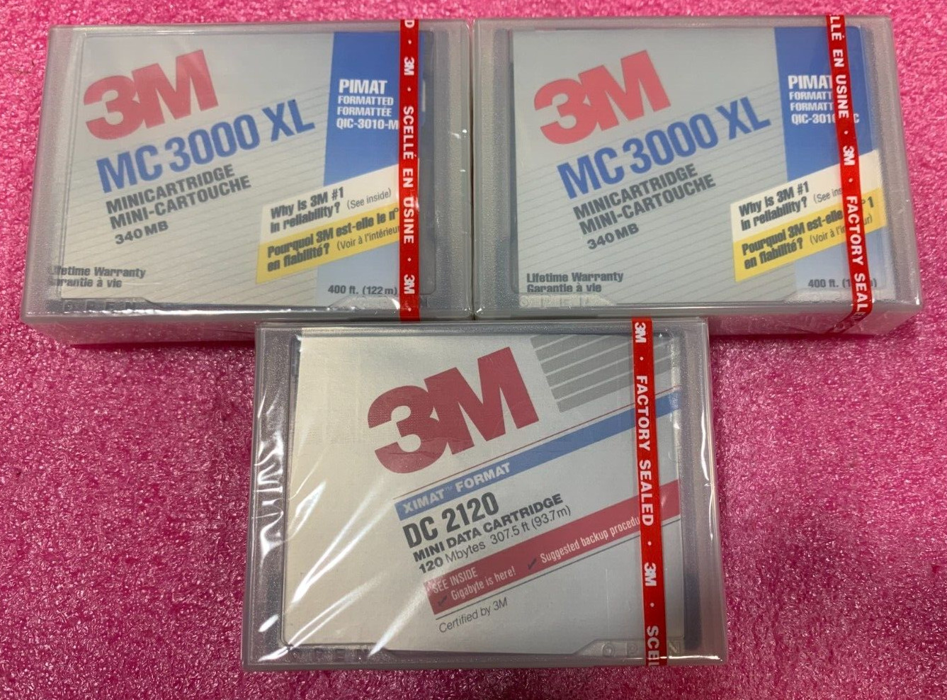 3M MC 3000 XL Mini Cartridge QIC-3010-M 340MB New