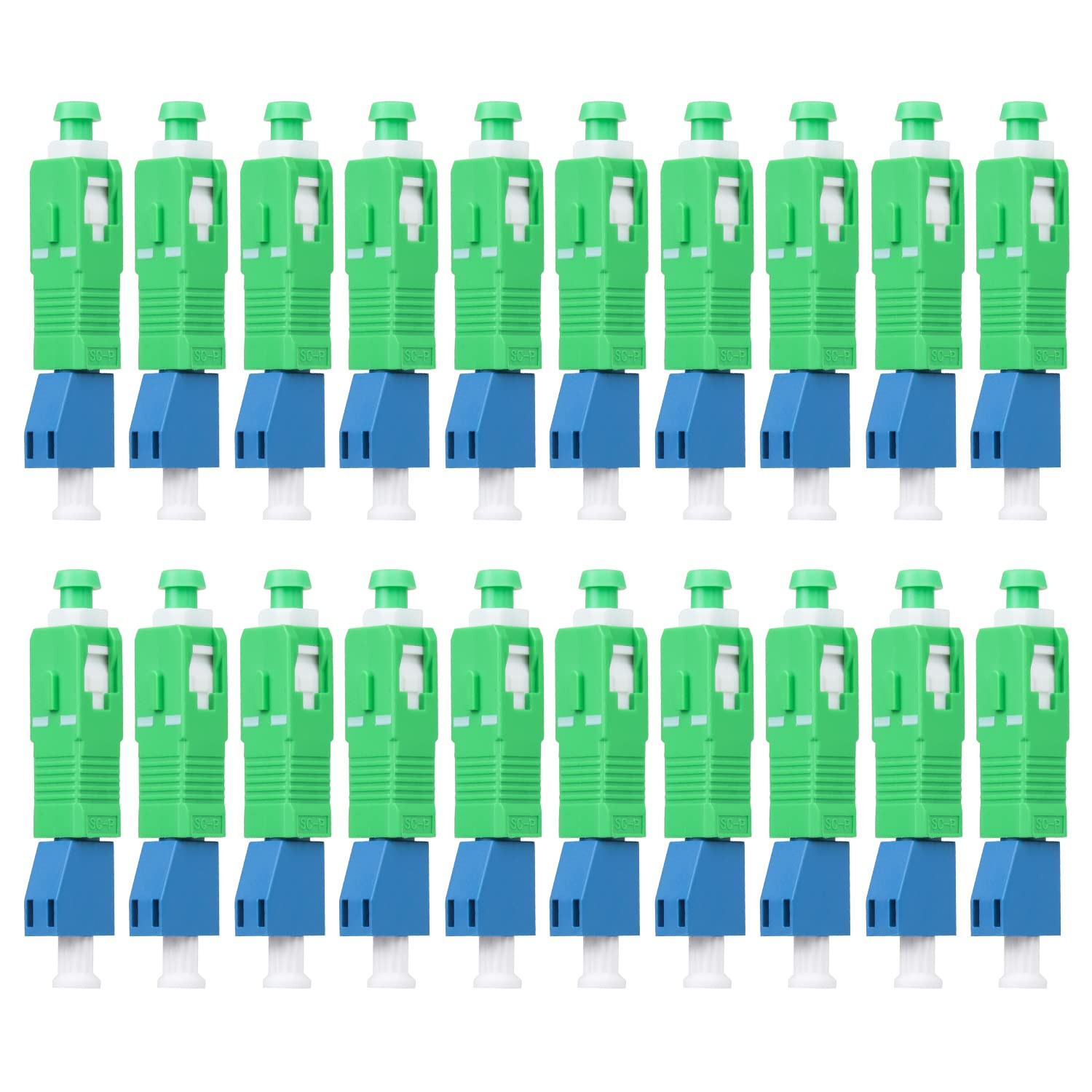 20-Pack SCAPC Male to LCUPC Female Singlemode Adapter Fiber Optic Connector FTTH