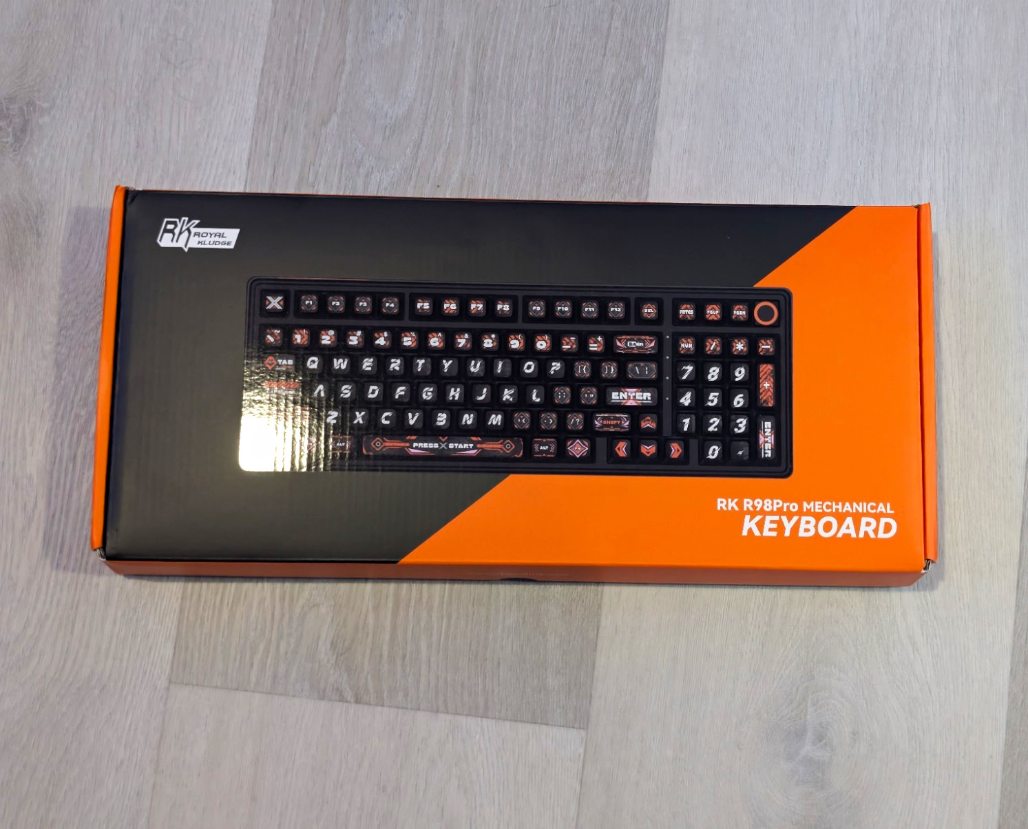 Royal Kludge RK R98Pro Mechanical Wired Keyboard QWERTY EN Black/Orange