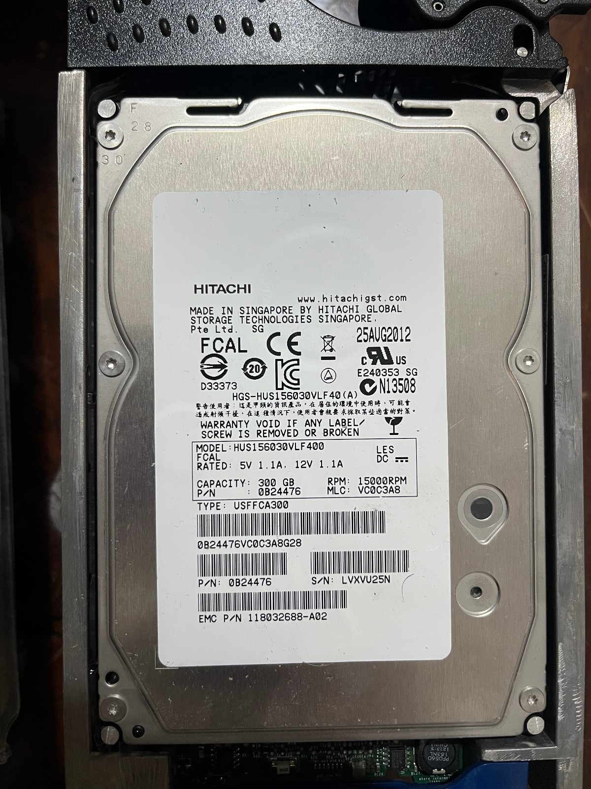 Hitachi Ultrastar HUS156060VLF400 300GB 3.5” SAS HDD 15K RPM