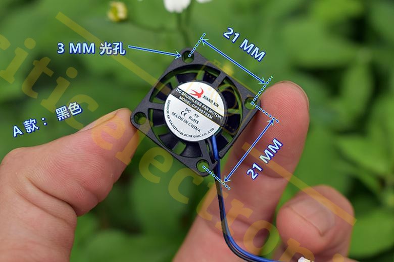 4PCS 2507 25X25X7mm 2Pin DC Brushless Cooling Fan Cooler 2.5cm DC 5V