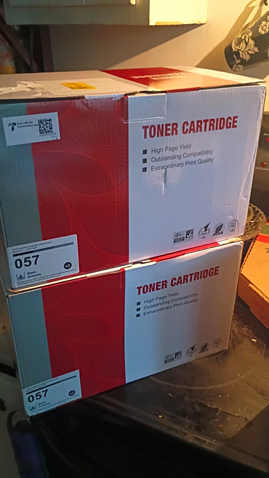 057 Black High Yield Toner Cartridge 2-Pack for Canon Laser Printers