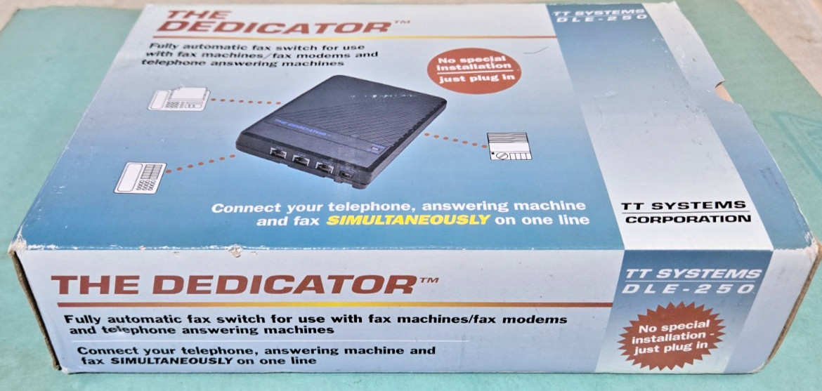 Vtg TT Systems The Dedicator DLE-250 Automatic Modem Switch - New Old Stock